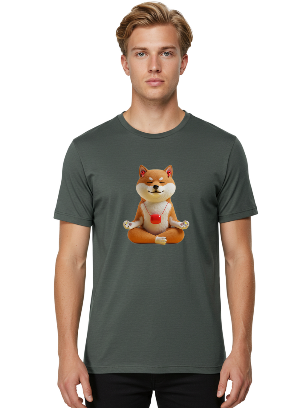 Shiba-Inu-Meditating Men'S Graphic Tee, 100% Cotton, Comfortable Casual Summer Wear, Machine Washable, Vintage Camera, Old Camera, Antique Camera, Black Camera, Classic Photography, Photography Equipment, Nostalgic Device, Film Camera, Bai354