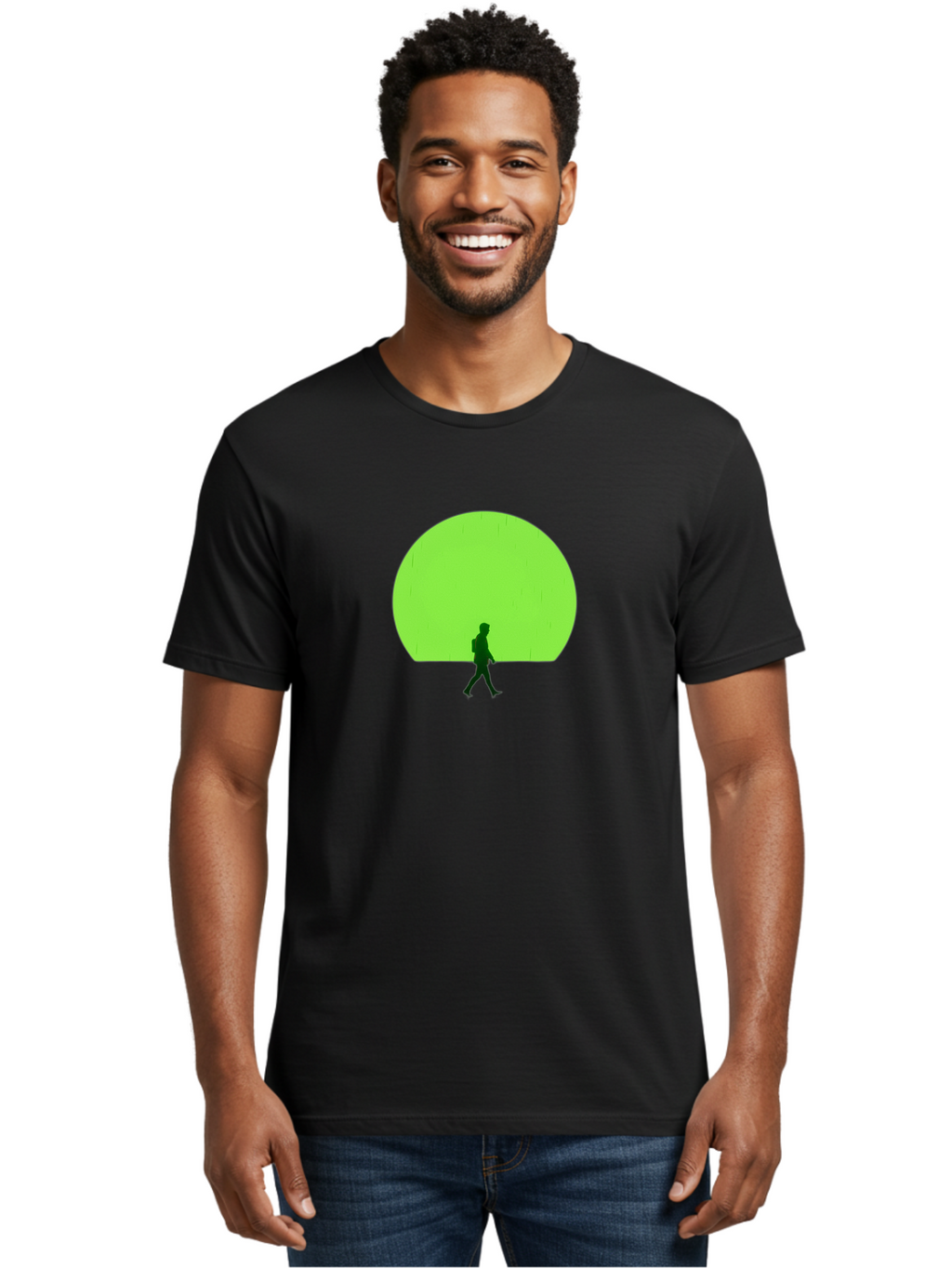 Silhouette-Walking-1 Men'S Graphic Tee, 100% Cotton, Comfortable Casual Summer Wear, Machine Washable, Vintage Camera, Old Camera, Antique Camera, Black Camera, Classic Photography, Photography Equipment, Nostalgic Device, Film Camera, Bai356