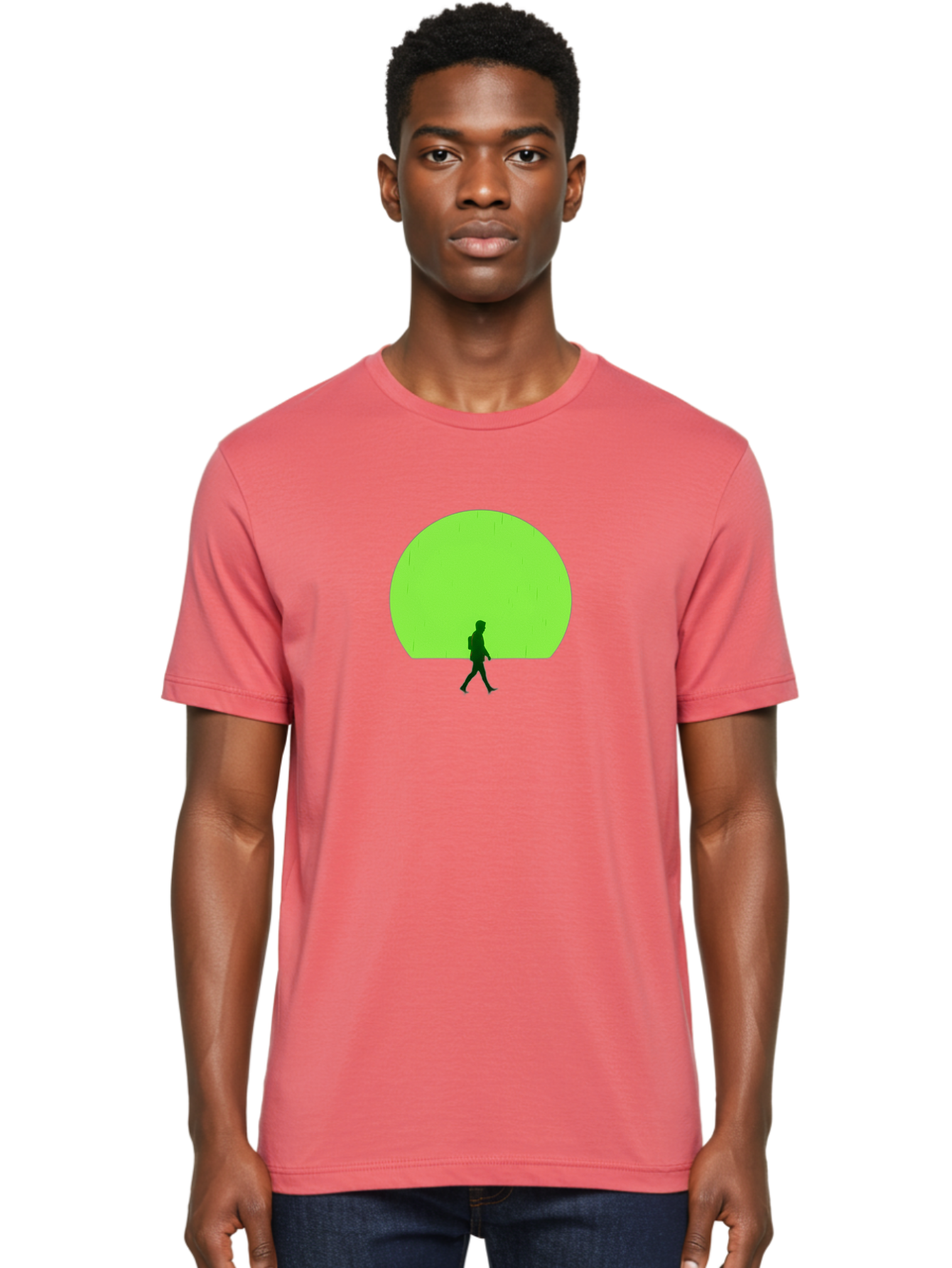 Silhouette-Walking-1 Men'S Graphic Tee, 100% Cotton, Comfortable Casual Summer Wear, Machine Washable, Vintage Camera, Old Camera, Antique Camera, Black Camera, Classic Photography, Photography Equipment, Nostalgic Device, Film Camera, Bai356