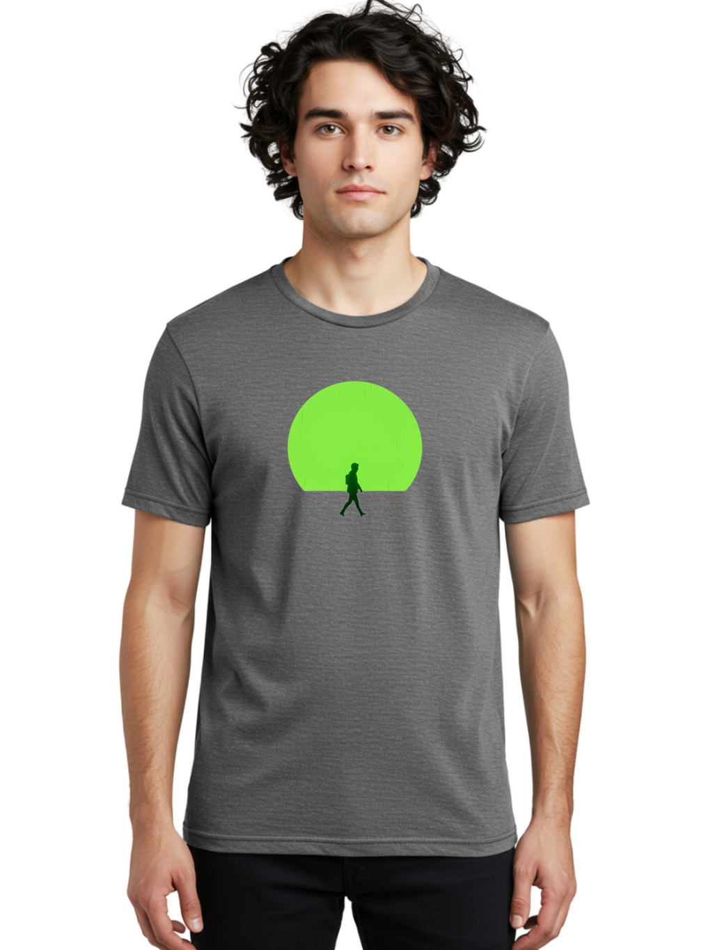 Silhouette-Walking-1 Men'S Graphic Tee, 100% Cotton, Comfortable Casual Summer Wear, Machine Washable, Vintage Camera, Old Camera, Antique Camera, Black Camera, Classic Photography, Photography Equipment, Nostalgic Device, Film Camera, Bai356