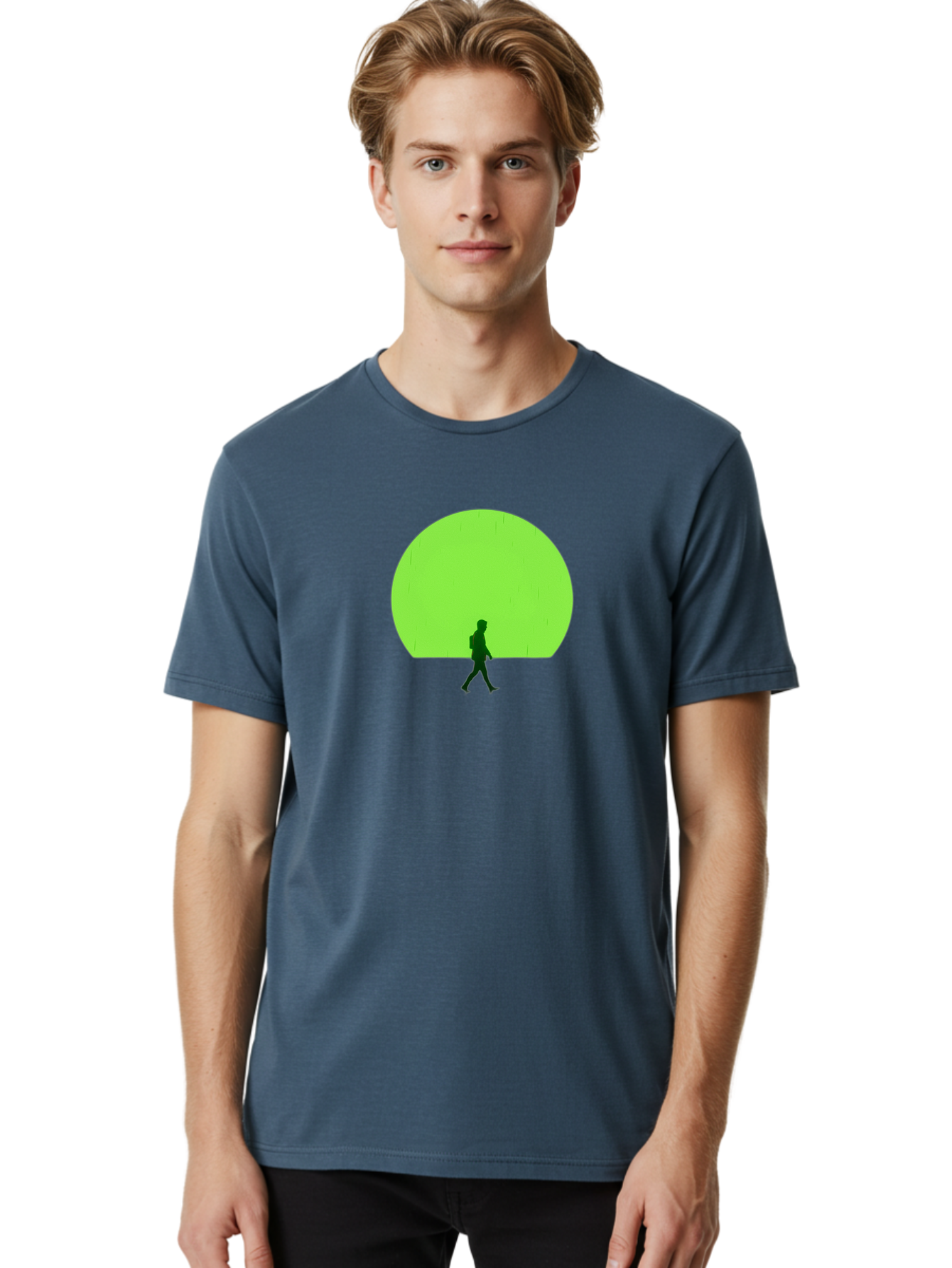 Silhouette-Walking-1 Men'S Graphic Tee, 100% Cotton, Comfortable Casual Summer Wear, Machine Washable, Vintage Camera, Old Camera, Antique Camera, Black Camera, Classic Photography, Photography Equipment, Nostalgic Device, Film Camera, Bai356