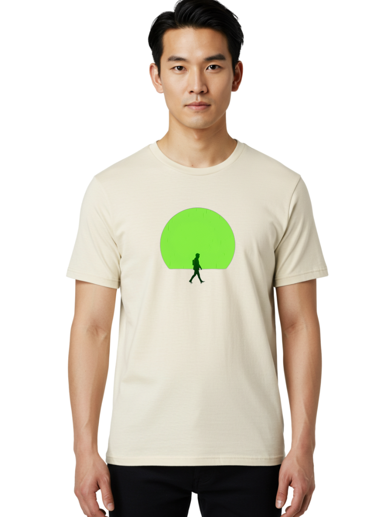 Silhouette-Walking-1 Men'S Graphic Tee, 100% Cotton, Comfortable Casual Summer Wear, Machine Washable, Vintage Camera, Old Camera, Antique Camera, Black Camera, Classic Photography, Photography Equipment, Nostalgic Device, Film Camera, Bai356