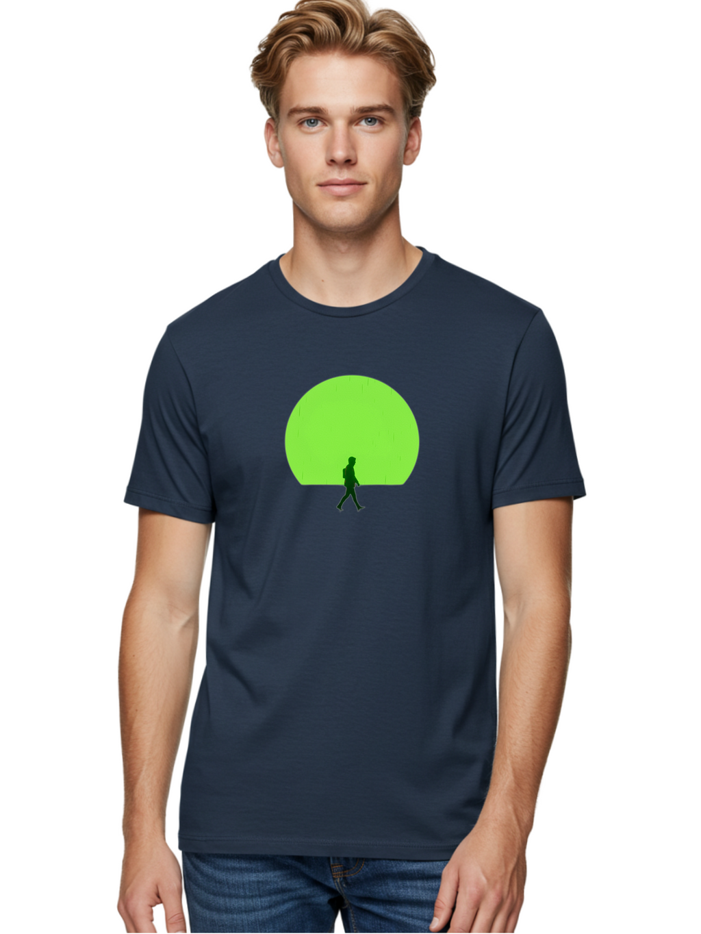 Silhouette-Walking-1 Men'S Graphic Tee, 100% Cotton, Comfortable Casual Summer Wear, Machine Washable, Vintage Camera, Old Camera, Antique Camera, Black Camera, Classic Photography, Photography Equipment, Nostalgic Device, Film Camera, Bai356