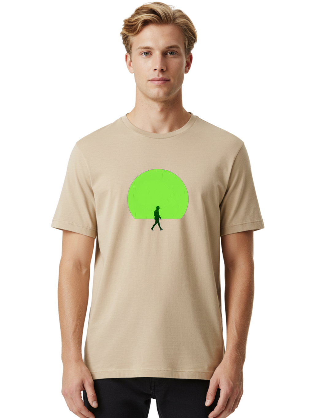 Silhouette-Walking-1 Men'S Graphic Tee, 100% Cotton, Comfortable Casual Summer Wear, Machine Washable, Vintage Camera, Old Camera, Antique Camera, Black Camera, Classic Photography, Photography Equipment, Nostalgic Device, Film Camera, Bai356