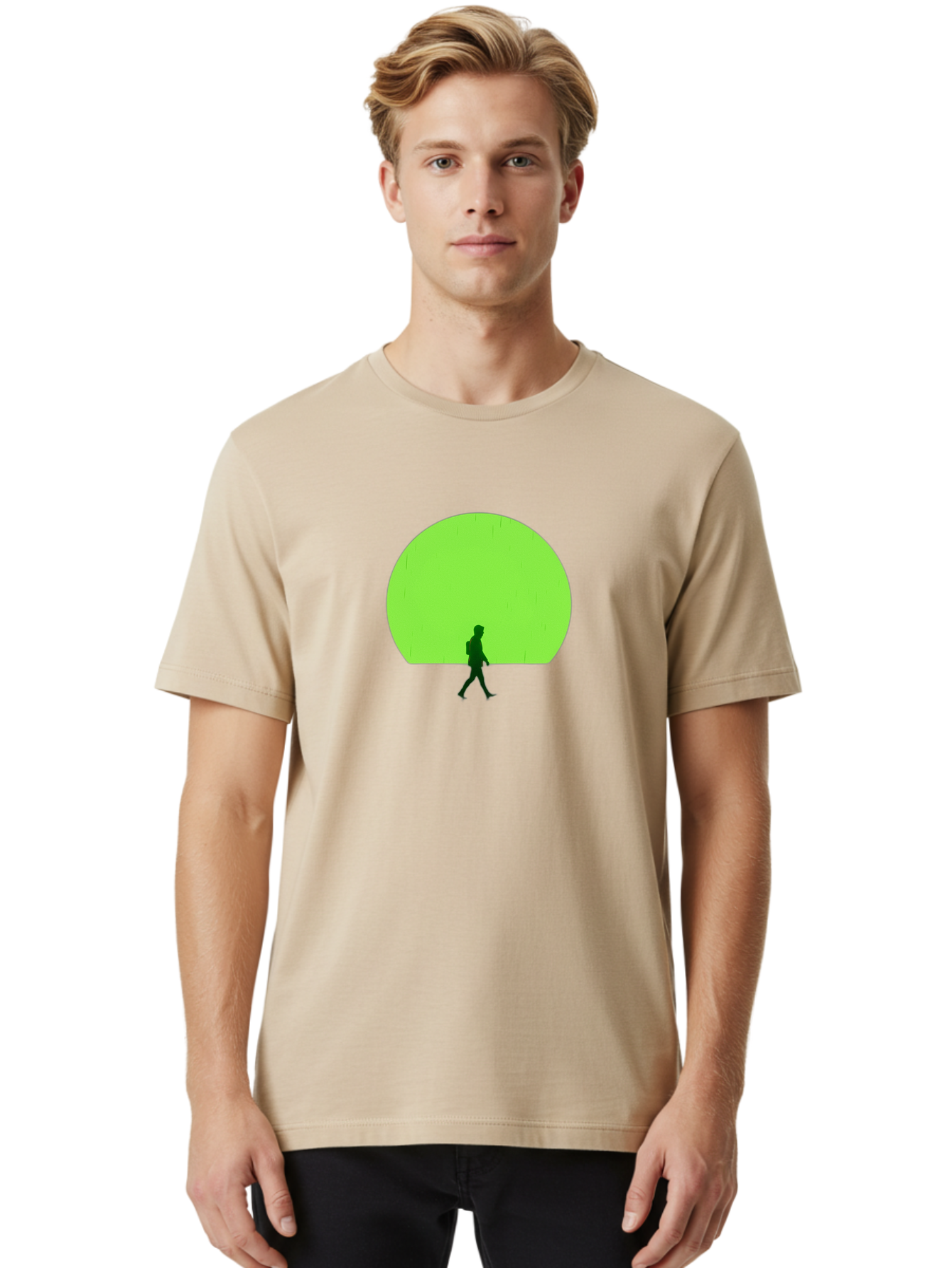 Silhouette-Walking-1 Men'S Graphic Tee, 100% Cotton, Comfortable Casual Summer Wear, Machine Washable, Vintage Camera, Old Camera, Antique Camera, Black Camera, Classic Photography, Photography Equipment, Nostalgic Device, Film Camera, Bai356