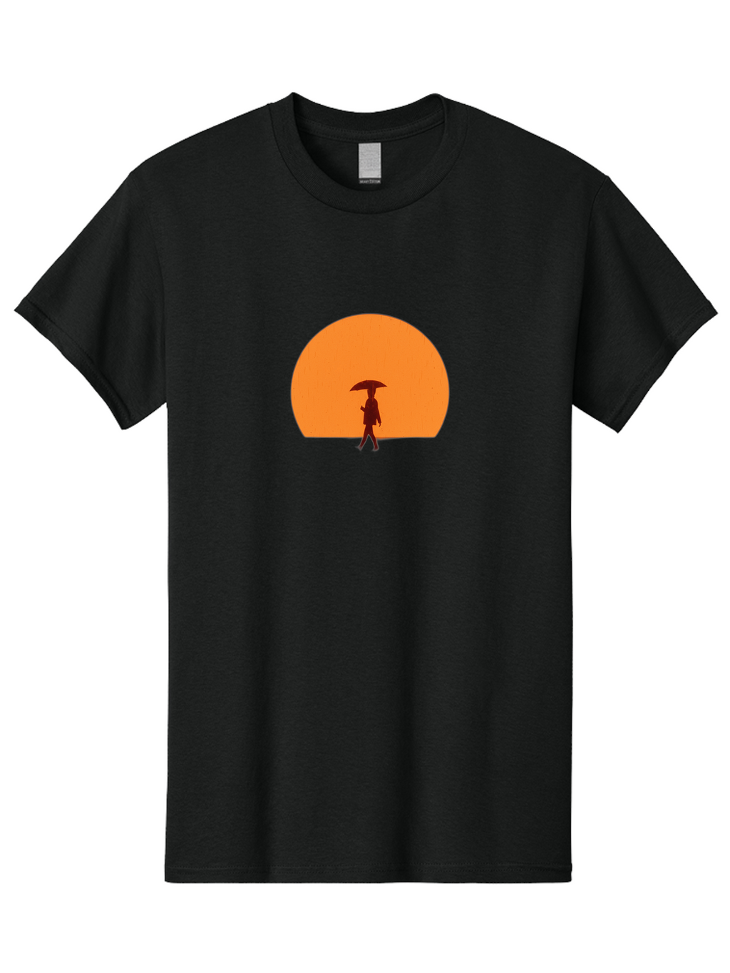 Silhouette-With-Umbrella Men'S Graphic Tee, 100% Cotton, Comfortable Casual Summer Wear, Machine Washable, Vintage Camera, Old Camera, Antique Camera, Black Camera, Classic Photography, Photography Equipment, Nostalgic Device, Film Camera, Bai359