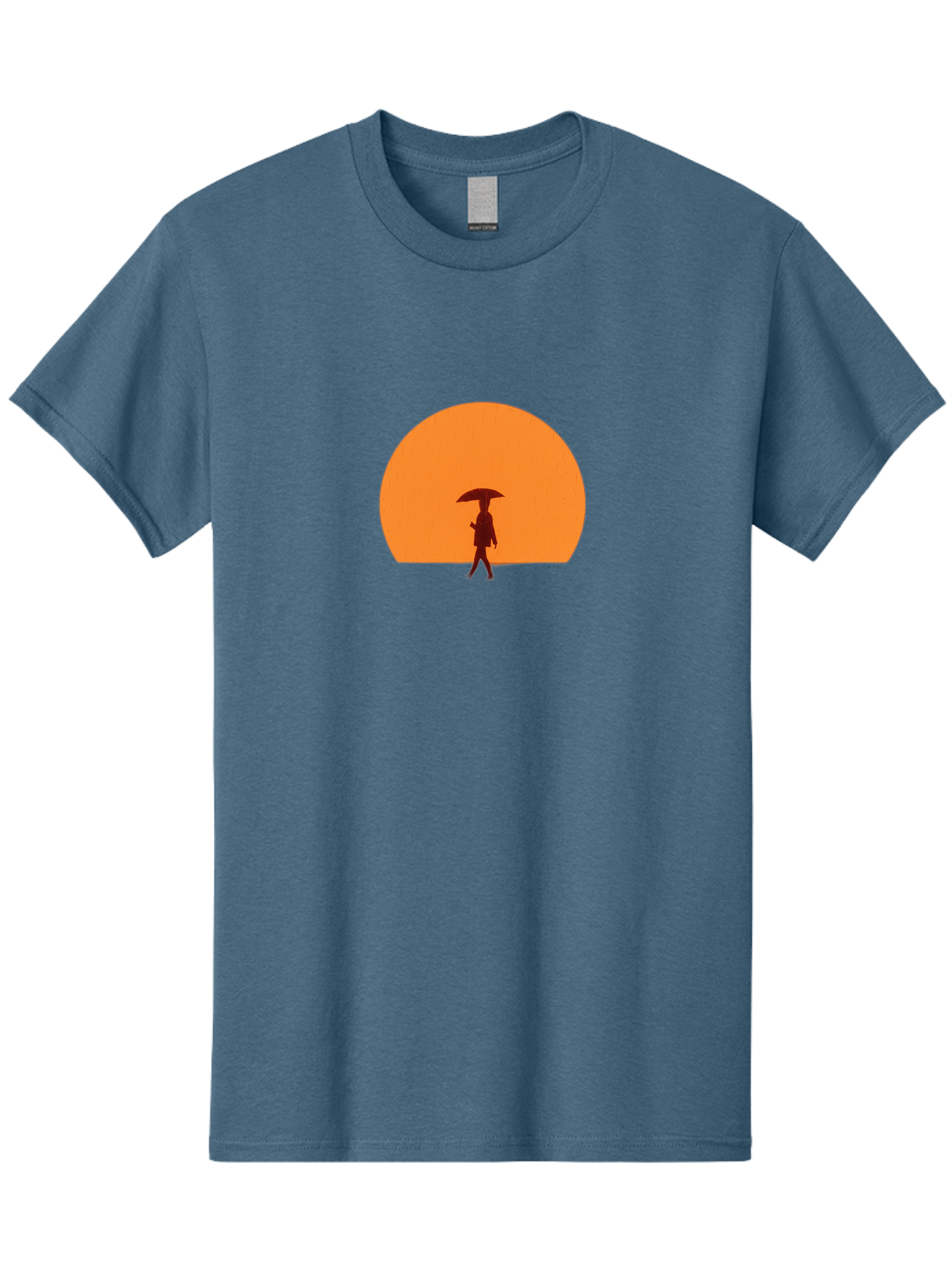 Silhouette-With-Umbrella Men'S Graphic Tee, 100% Cotton, Comfortable Casual Summer Wear, Machine Washable, Vintage Camera, Old Camera, Antique Camera, Black Camera, Classic Photography, Photography Equipment, Nostalgic Device, Film Camera, Bai359