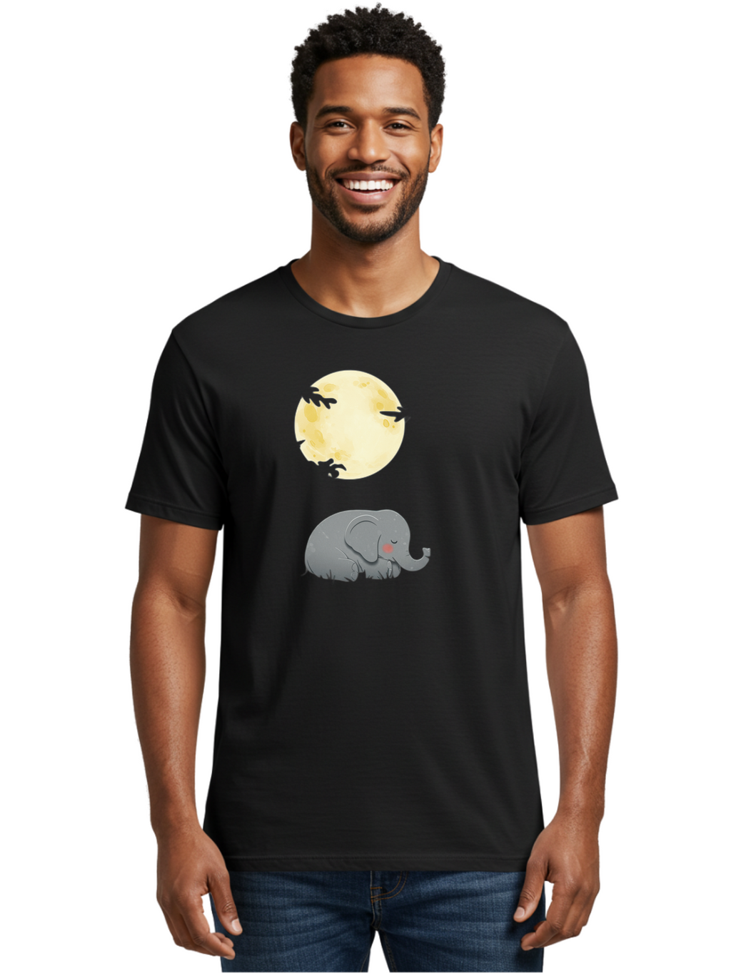 Sleeping-Elephant-1 Men'S Graphic Tee, 100% Cotton, Comfortable Casual Summer Wear, Machine Washable, Vintage Camera, Old Camera, Antique Camera, Black Camera, Classic Photography, Photography Equipment, Nostalgic Device, Film Camera, Bai360