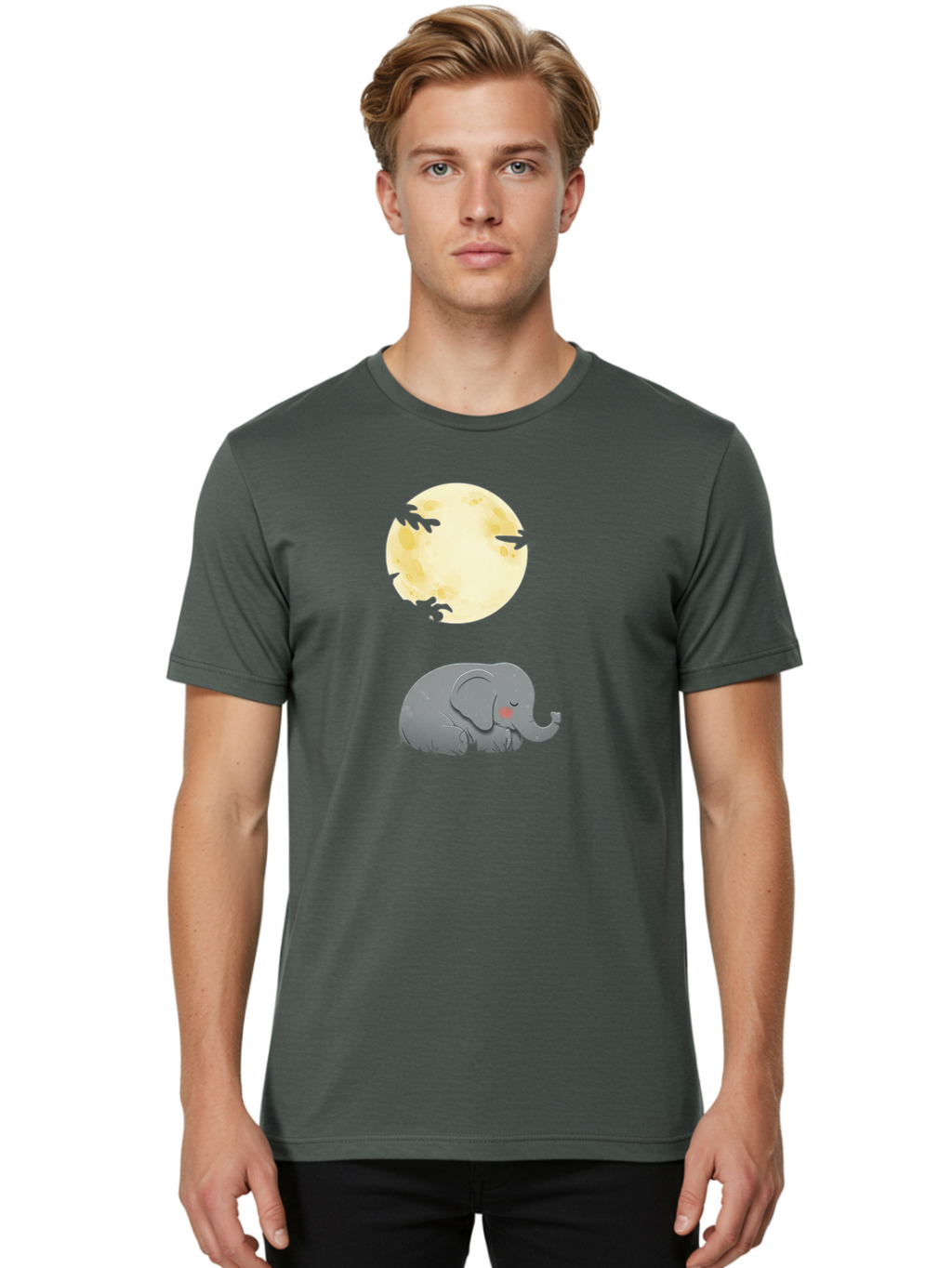 Sleeping-Elephant-1 Men'S Graphic Tee, 100% Cotton, Comfortable Casual Summer Wear, Machine Washable, Vintage Camera, Old Camera, Antique Camera, Black Camera, Classic Photography, Photography Equipment, Nostalgic Device, Film Camera, Bai360