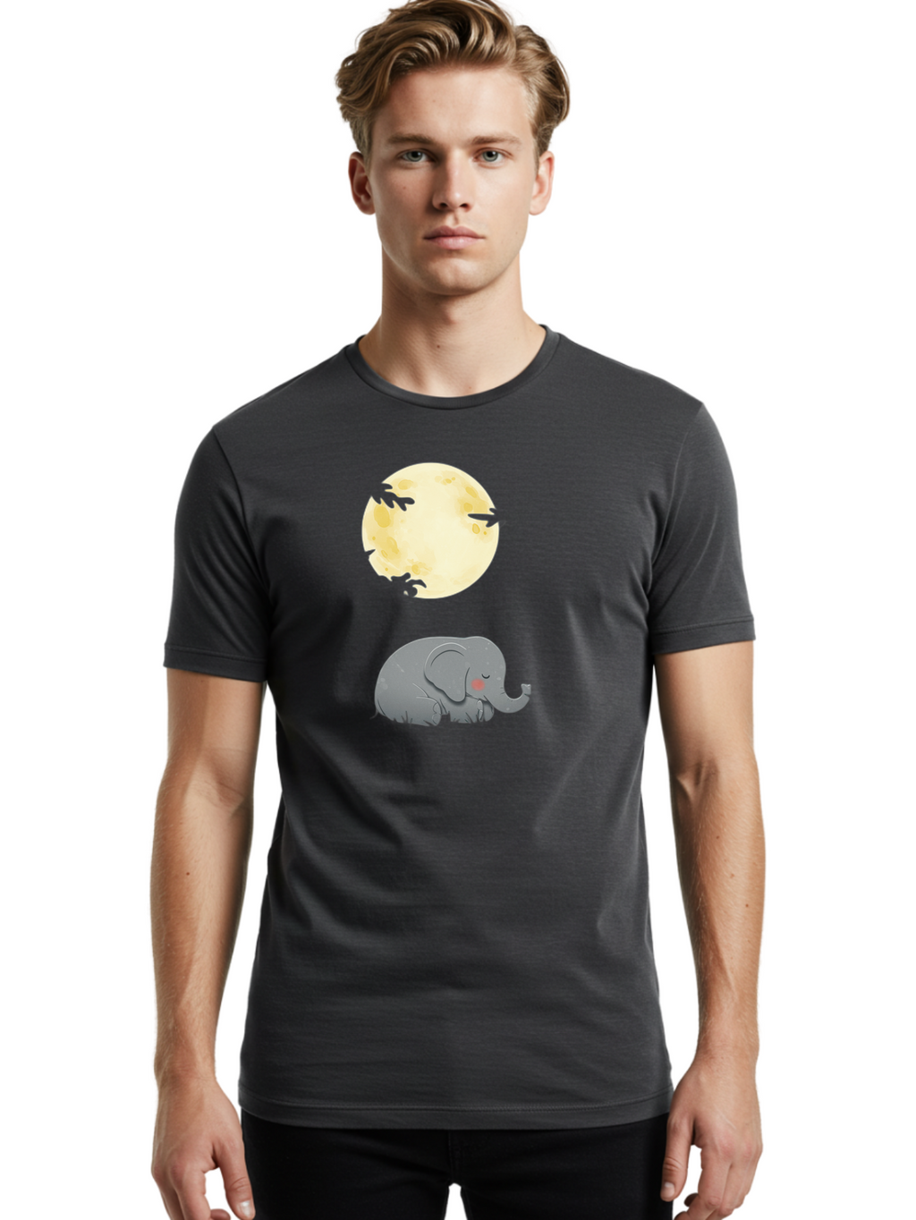 Sleeping-Elephant-1 Men'S Graphic Tee, 100% Cotton, Comfortable Casual Summer Wear, Machine Washable, Vintage Camera, Old Camera, Antique Camera, Black Camera, Classic Photography, Photography Equipment, Nostalgic Device, Film Camera, Bai360