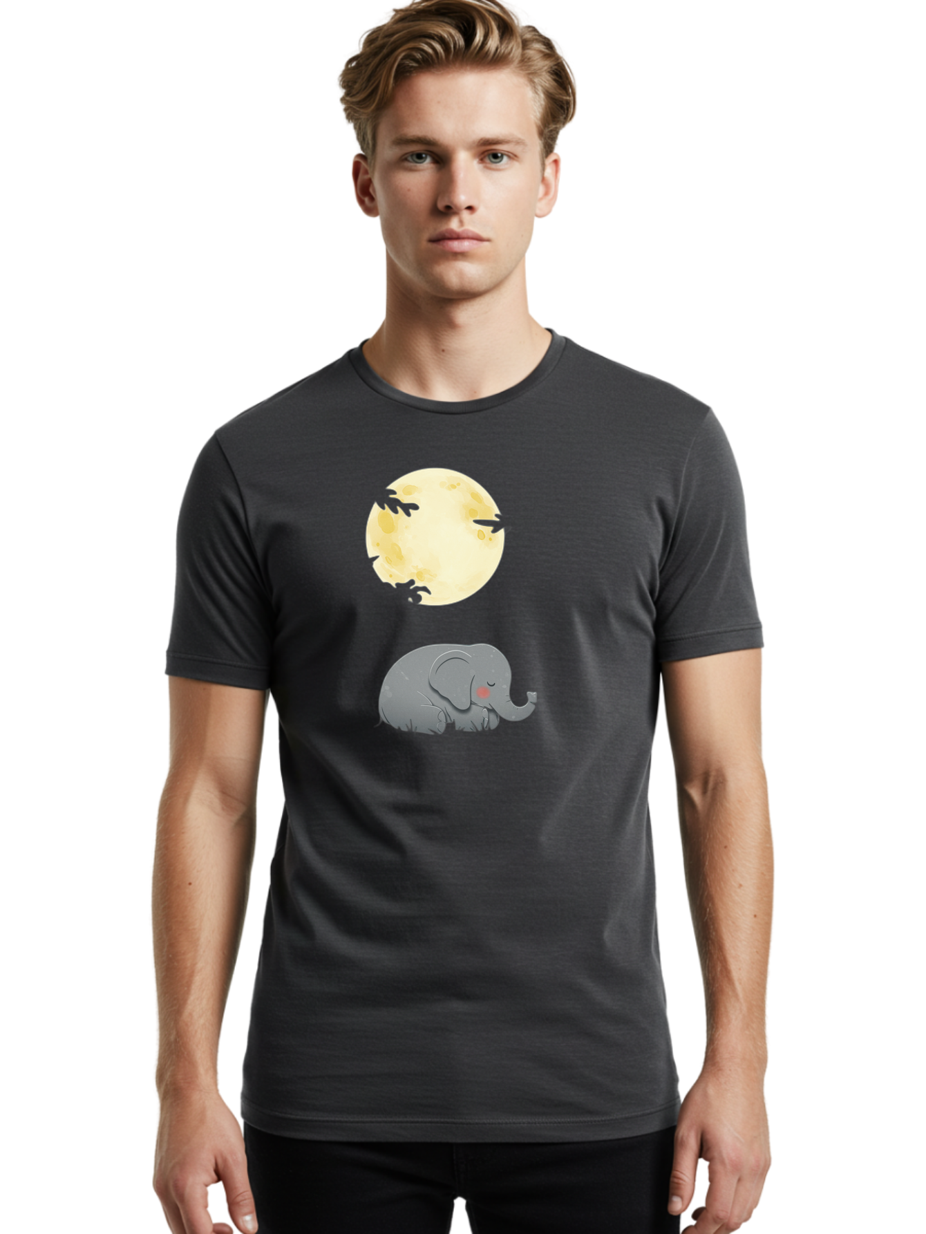 Sleeping-Elephant-1 Men'S Graphic Tee, 100% Cotton, Comfortable Casual Summer Wear, Machine Washable, Vintage Camera, Old Camera, Antique Camera, Black Camera, Classic Photography, Photography Equipment, Nostalgic Device, Film Camera, Bai360