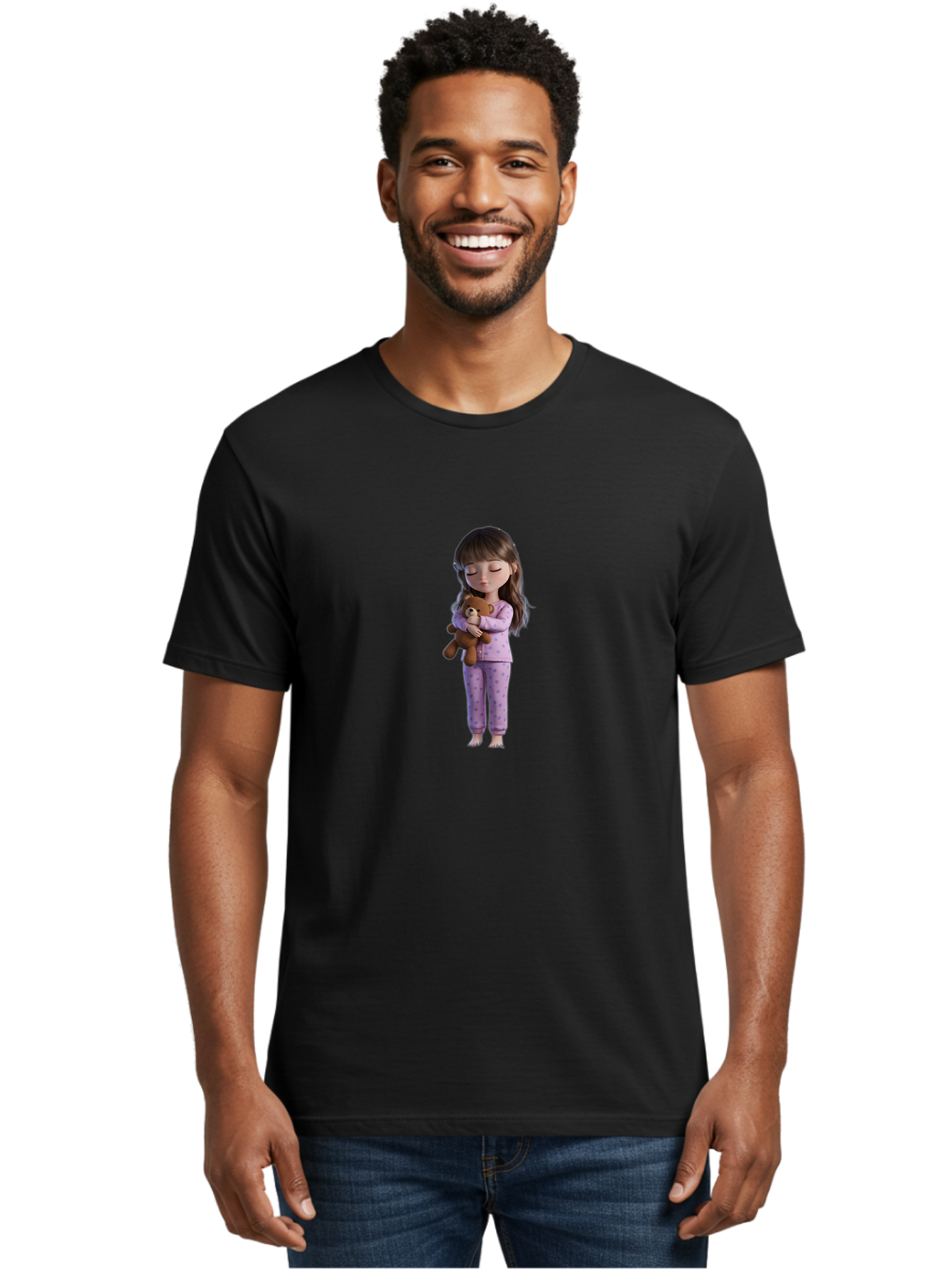 Sleeping-Girl-With-Teddy Men'S Graphic Tee, 100% Cotton, Comfortable Casual Summer Wear, Machine Washable, Vintage Camera, Old Camera, Antique Camera, Black Camera, Classic Photography, Photography Equipment, Nostalgic Device, Film Camera, Bai363