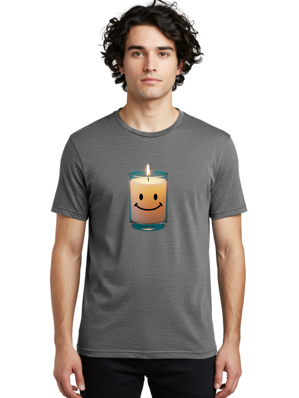 Smiley-Candle-1 Men'S Graphic Tee, 100% Cotton, Comfortable Casual Summer Wear, Machine Washable, Vintage Camera, Old Camera, Antique Camera, Black Camera, Classic Photography, Photography Equipment, Nostalgic Device, Film Camera, Camera Art Bai367