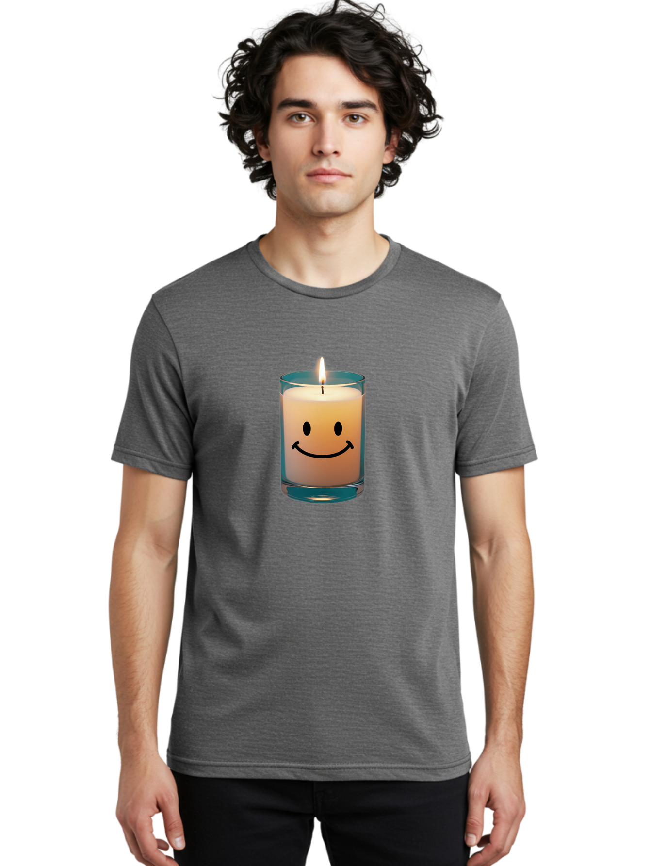 Smiley-Candle-1 Men'S Graphic Tee, 100% Cotton, Comfortable Casual Summer Wear, Machine Washable, Vintage Camera, Old Camera, Antique Camera, Black Camera, Classic Photography, Photography Equipment, Nostalgic Device, Film Camera, Camera Art Bai367