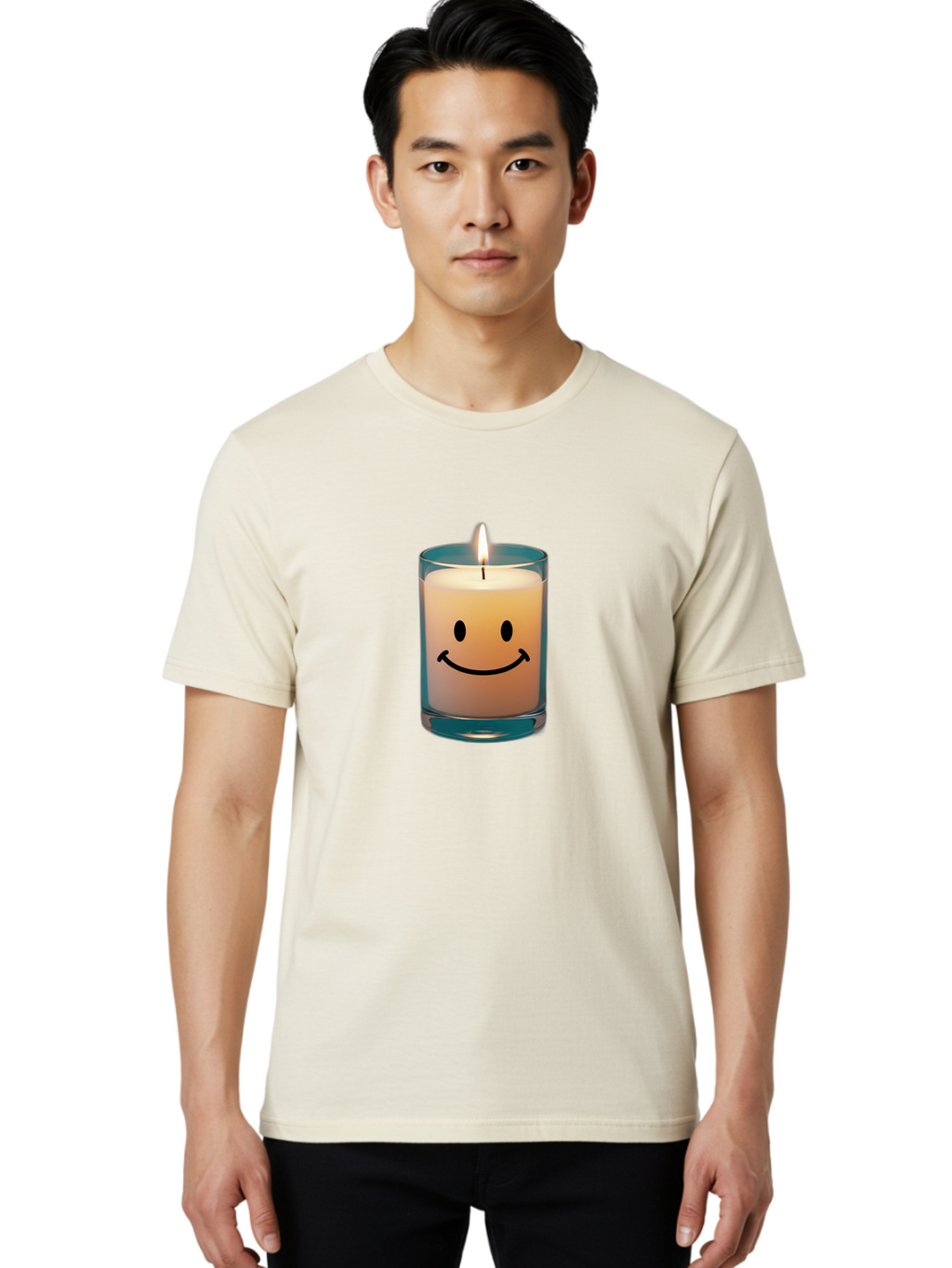 Smiley-Candle-1 Men'S Graphic Tee, 100% Cotton, Comfortable Casual Summer Wear, Machine Washable, Vintage Camera, Old Camera, Antique Camera, Black Camera, Classic Photography, Photography Equipment, Nostalgic Device, Film Camera, Camera Art Bai367