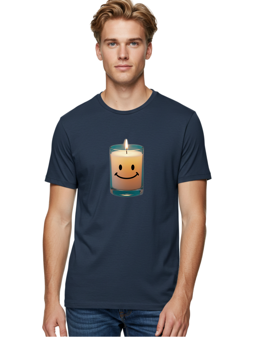 Smiley-Candle-1 Men'S Graphic Tee, 100% Cotton, Comfortable Casual Summer Wear, Machine Washable, Vintage Camera, Old Camera, Antique Camera, Black Camera, Classic Photography, Photography Equipment, Nostalgic Device, Film Camera, Camera Art Bai367