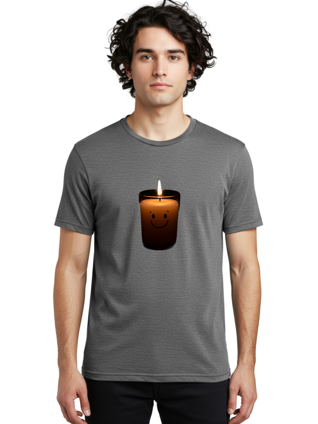 Smiley-Candle-2 Men'S Graphic Tee, 100% Cotton, Comfortable Casual Summer Wear, Machine Washable, Vintage Camera, Old Camera, Antique Camera, Black Camera, Classic Photography, Photography Equipment, Nostalgic Device, Film Camera, Camera Art Bai368