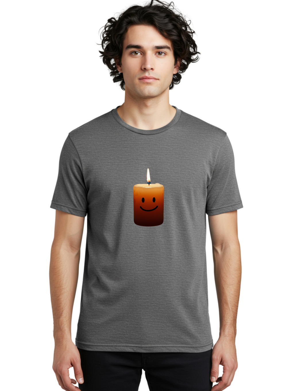Smiley-Candle-3 Men'S Graphic Tee, 100% Cotton, Comfortable Casual Summer Wear, Machine Washable, Vintage Camera, Old Camera, Antique Camera, Black Camera, Classic Photography, Photography Equipment, Nostalgic Device, Film Camera, Camera Art Bai369