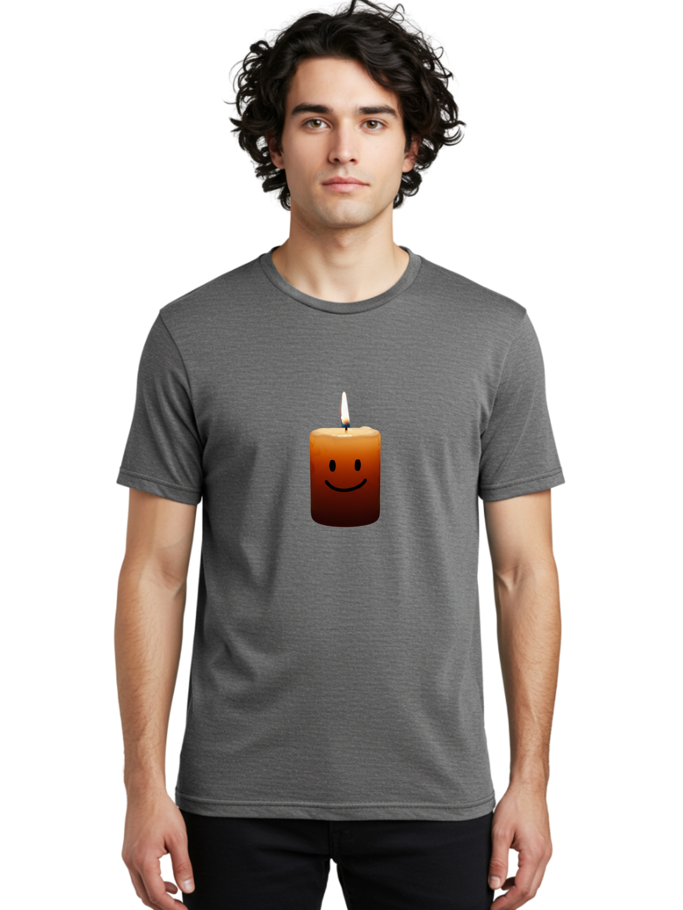 Smiley-Candle-3 Men'S Graphic Tee, 100% Cotton, Comfortable Casual Summer Wear, Machine Washable, Vintage Camera, Old Camera, Antique Camera, Black Camera, Classic Photography, Photography Equipment, Nostalgic Device, Film Camera, Camera Art Bai369