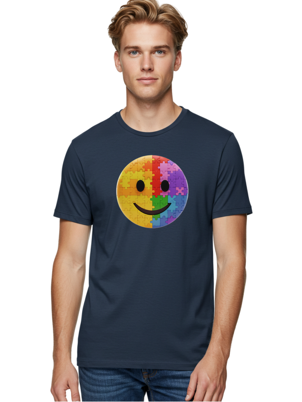 Smiley-Face-Jigsaw Men'S Graphic Tee, 100% Cotton, Comfortable Casual Summer Wear, Machine Washable, Vintage Camera, Old Camera, Antique Camera, Black Camera, Classic Photography, Photography Equipment, Nostalgic Device, Film Camera, Bai373