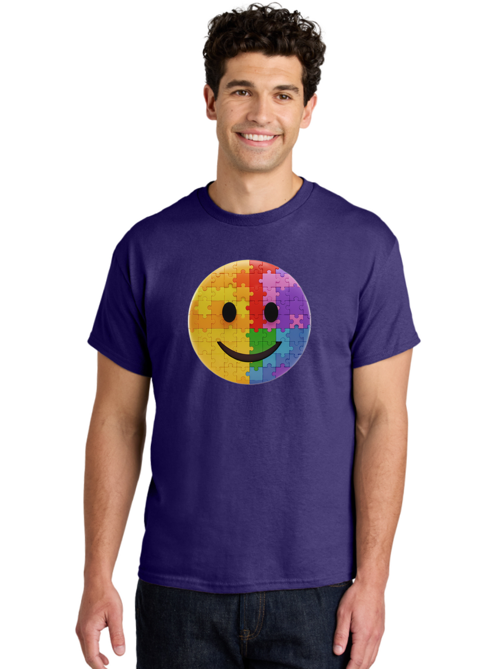 Smiley-Face-Jigsaw Men'S Graphic Tee, 100% Cotton, Comfortable Casual Summer Wear, Machine Washable, Vintage Camera, Old Camera, Antique Camera, Black Camera, Classic Photography, Photography Equipment, Nostalgic Device, Film Camera, Bai373