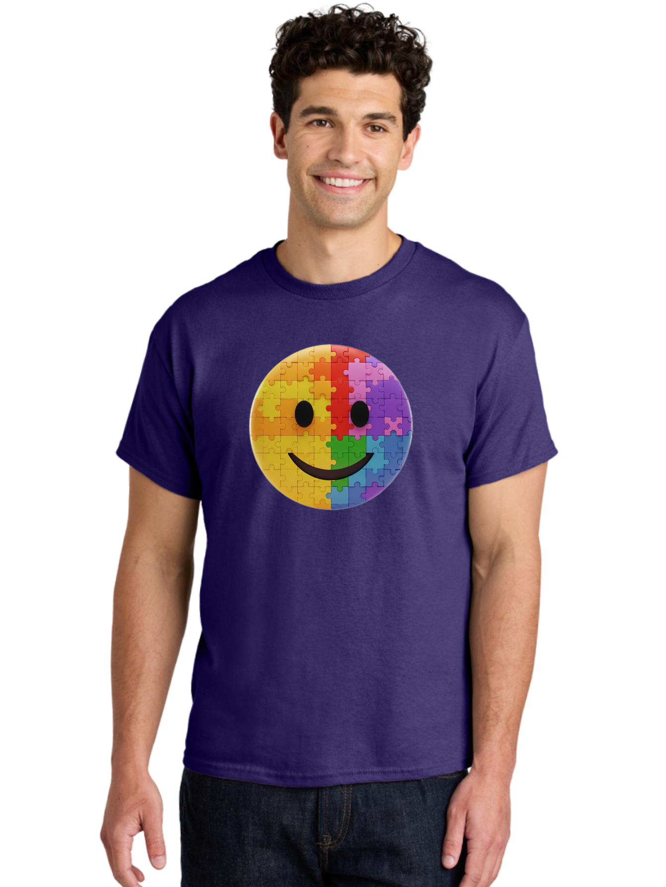 Smiley-Face-Jigsaw Men'S Graphic Tee, 100% Cotton, Comfortable Casual Summer Wear, Machine Washable, Vintage Camera, Old Camera, Antique Camera, Black Camera, Classic Photography, Photography Equipment, Nostalgic Device, Film Camera, Bai373