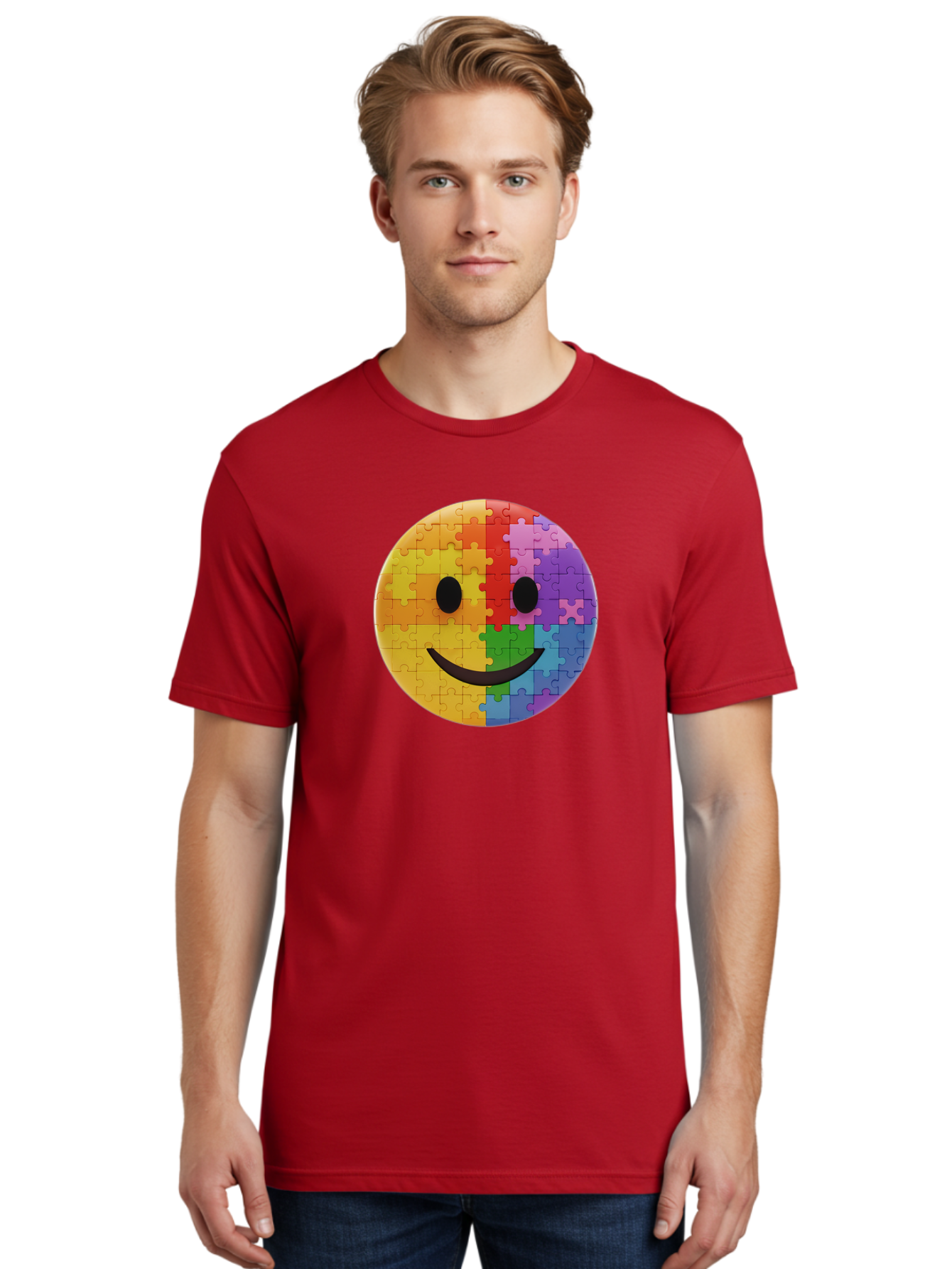Smiley-Face-Jigsaw Men'S Graphic Tee, 100% Cotton, Comfortable Casual Summer Wear, Machine Washable, Vintage Camera, Old Camera, Antique Camera, Black Camera, Classic Photography, Photography Equipment, Nostalgic Device, Film Camera, Bai373