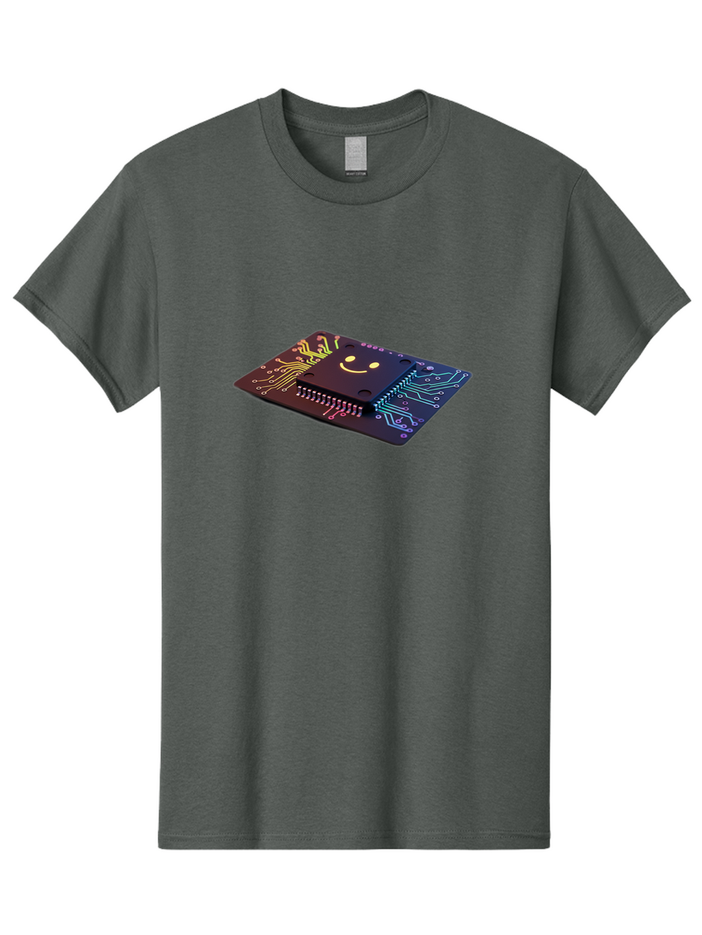 Smiley-Microchip Men'S Graphic Tee, 100% Cotton, Comfortable Casual Summer Wear, Machine Washable, Vintage Camera, Old Camera, Antique Camera, Black Camera, Classic Photography, Photography Equipment, Nostalgic Device, Film Camera, Camera Art Bai376