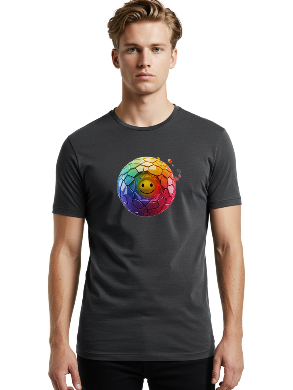Smiley-Mosaic-Ball Men'S Graphic Tee, 100% Cotton, Comfortable Casual Summer Wear, Machine Washable, Vintage Camera, Old Camera, Antique Camera, Black Camera, Classic Photography, Photography Equipment, Nostalgic Device, Film Camera, Bai377