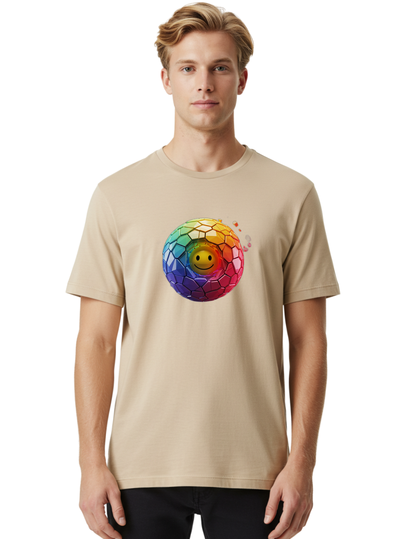 Smiley-Mosaic-Ball Men'S Graphic Tee, 100% Cotton, Comfortable Casual Summer Wear, Machine Washable, Vintage Camera, Old Camera, Antique Camera, Black Camera, Classic Photography, Photography Equipment, Nostalgic Device, Film Camera, Bai377