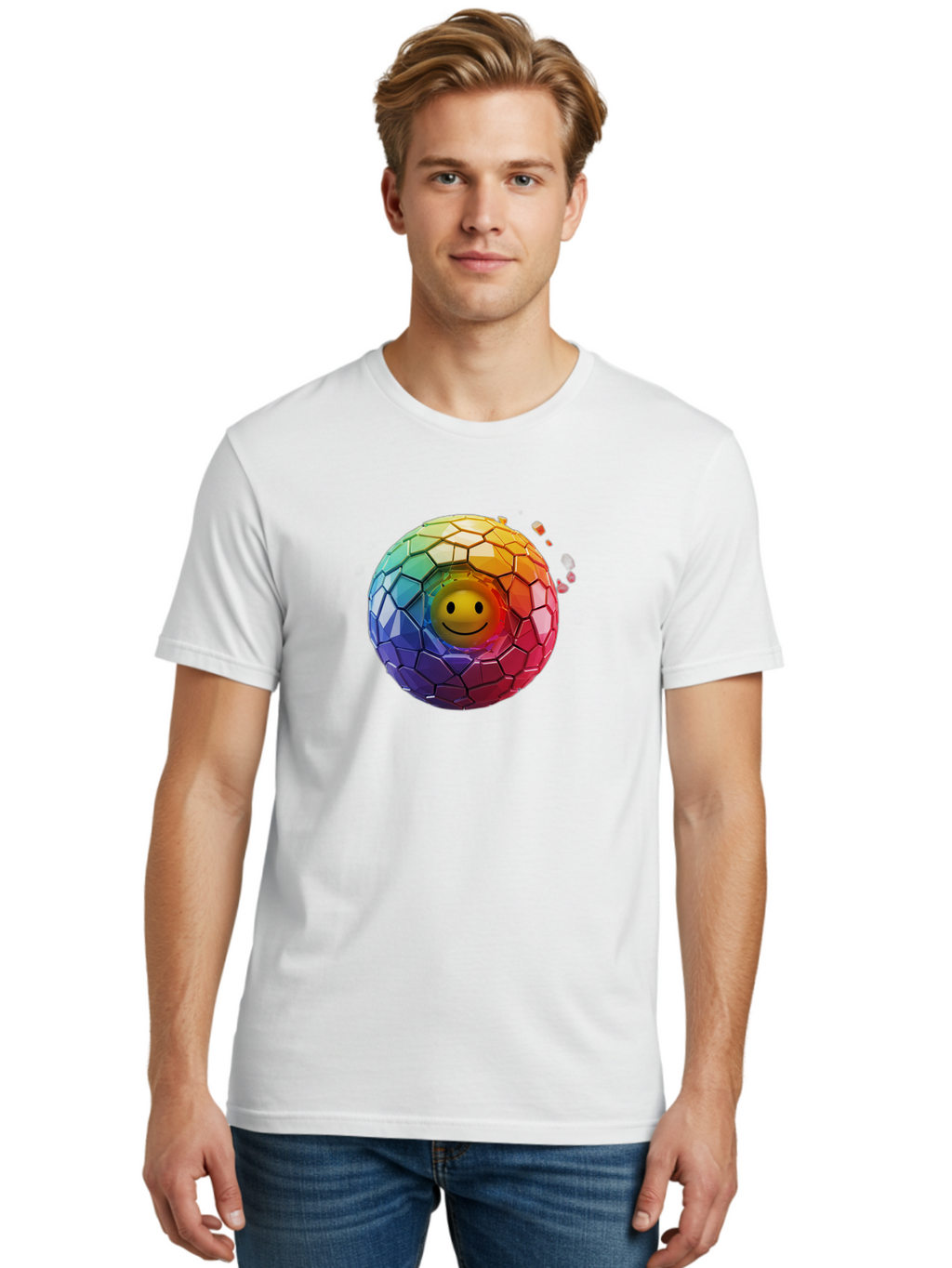 Smiley-Mosaic-Ball Men'S Graphic Tee, 100% Cotton, Comfortable Casual Summer Wear, Machine Washable, Vintage Camera, Old Camera, Antique Camera, Black Camera, Classic Photography, Photography Equipment, Nostalgic Device, Film Camera, Bai377