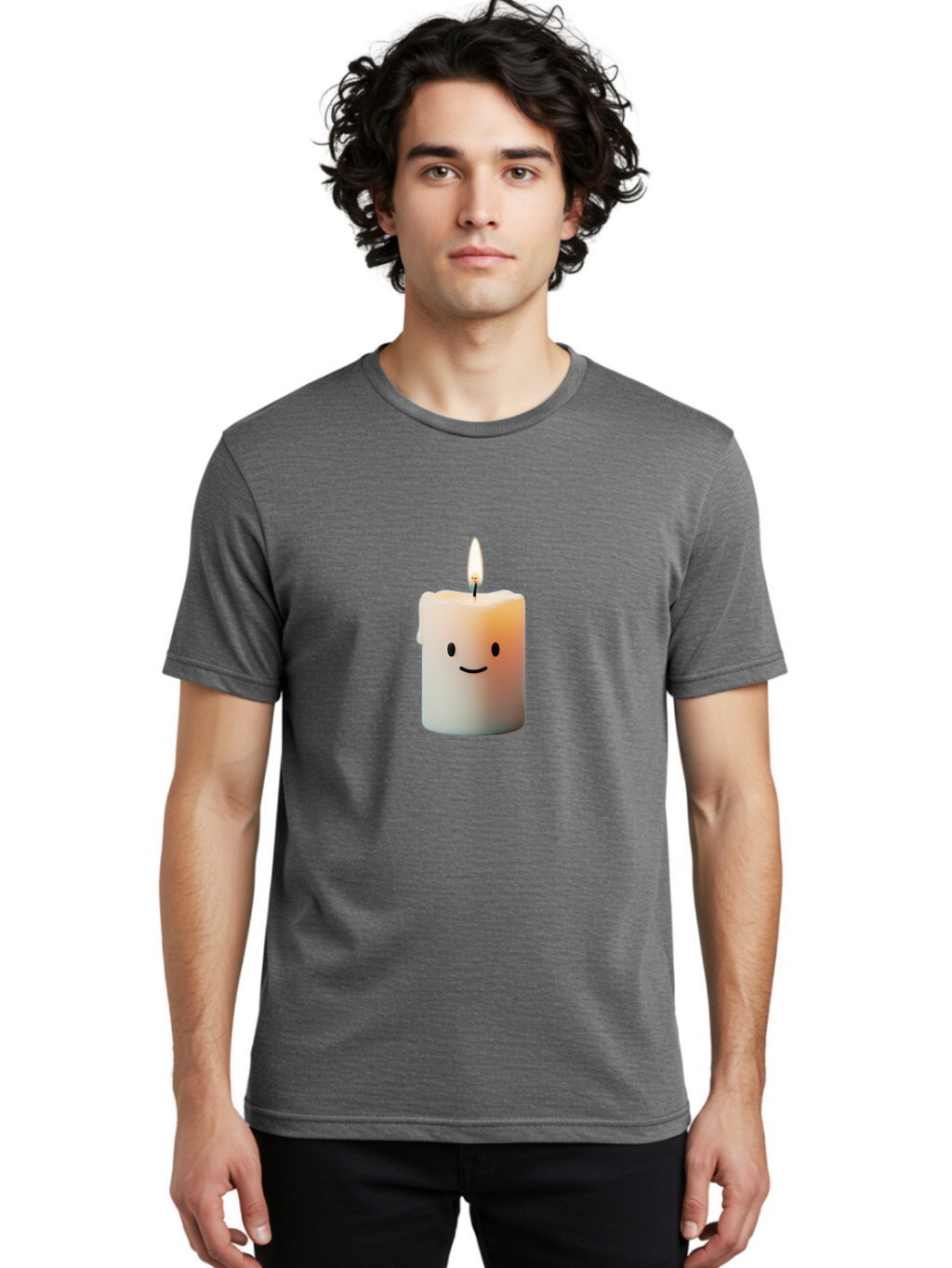 Smiling-Candle-1 Men'S Graphic Tee, 100% Cotton, Comfortable Casual Summer Wear, Machine Washable, Vintage Camera, Old Camera, Antique Camera, Black Camera, Classic Photography, Photography Equipment, Nostalgic Device, Film Camera, Camera Art Bai381