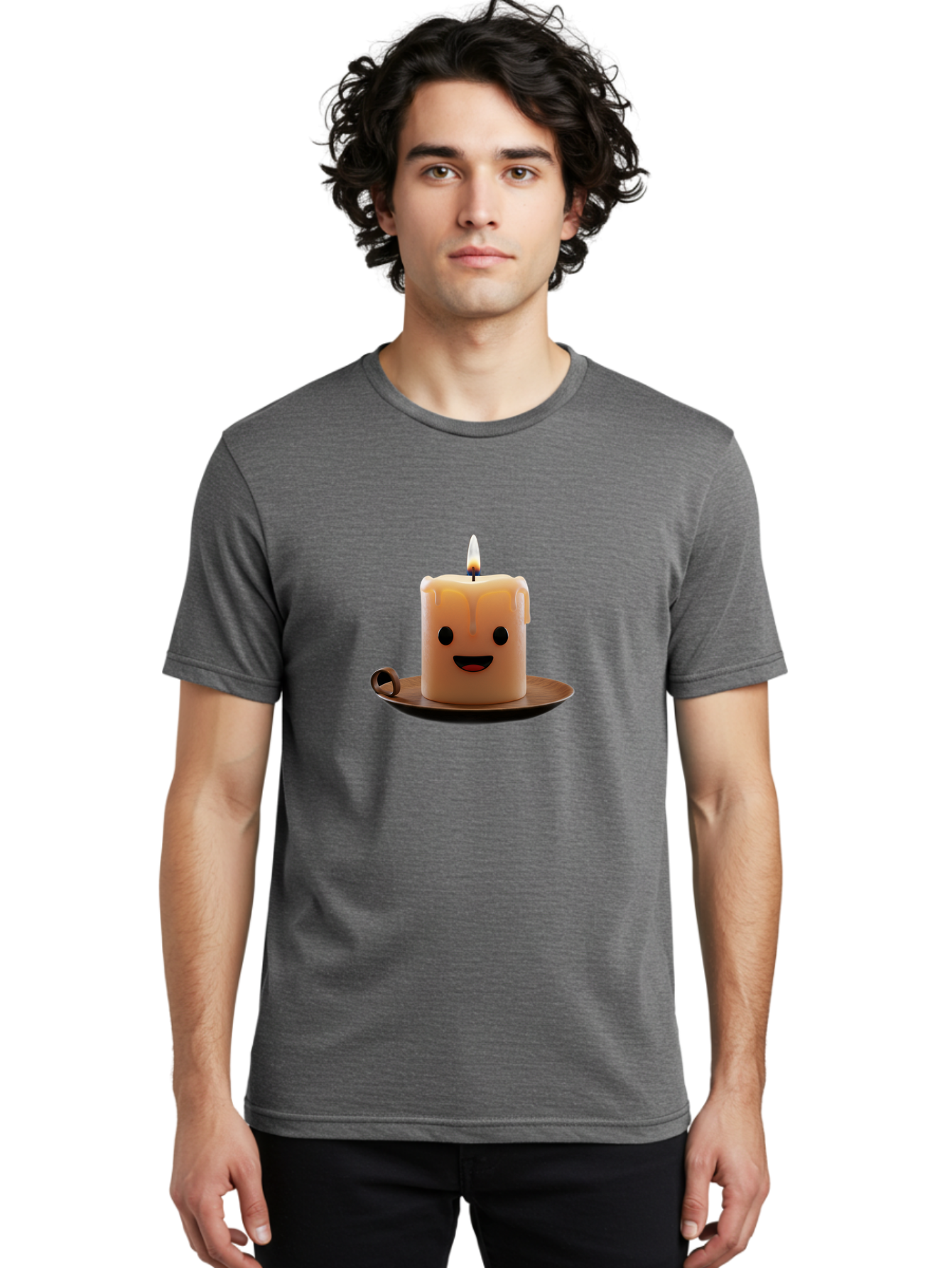 Smiling-Candle-3 Men'S Graphic Tee, 100% Cotton, Comfortable Casual Summer Wear, Machine Washable, Vintage Camera, Old Camera, Antique Camera, Black Camera, Classic Photography, Photography Equipment, Nostalgic Device, Film Camera, Camera Art Bai383