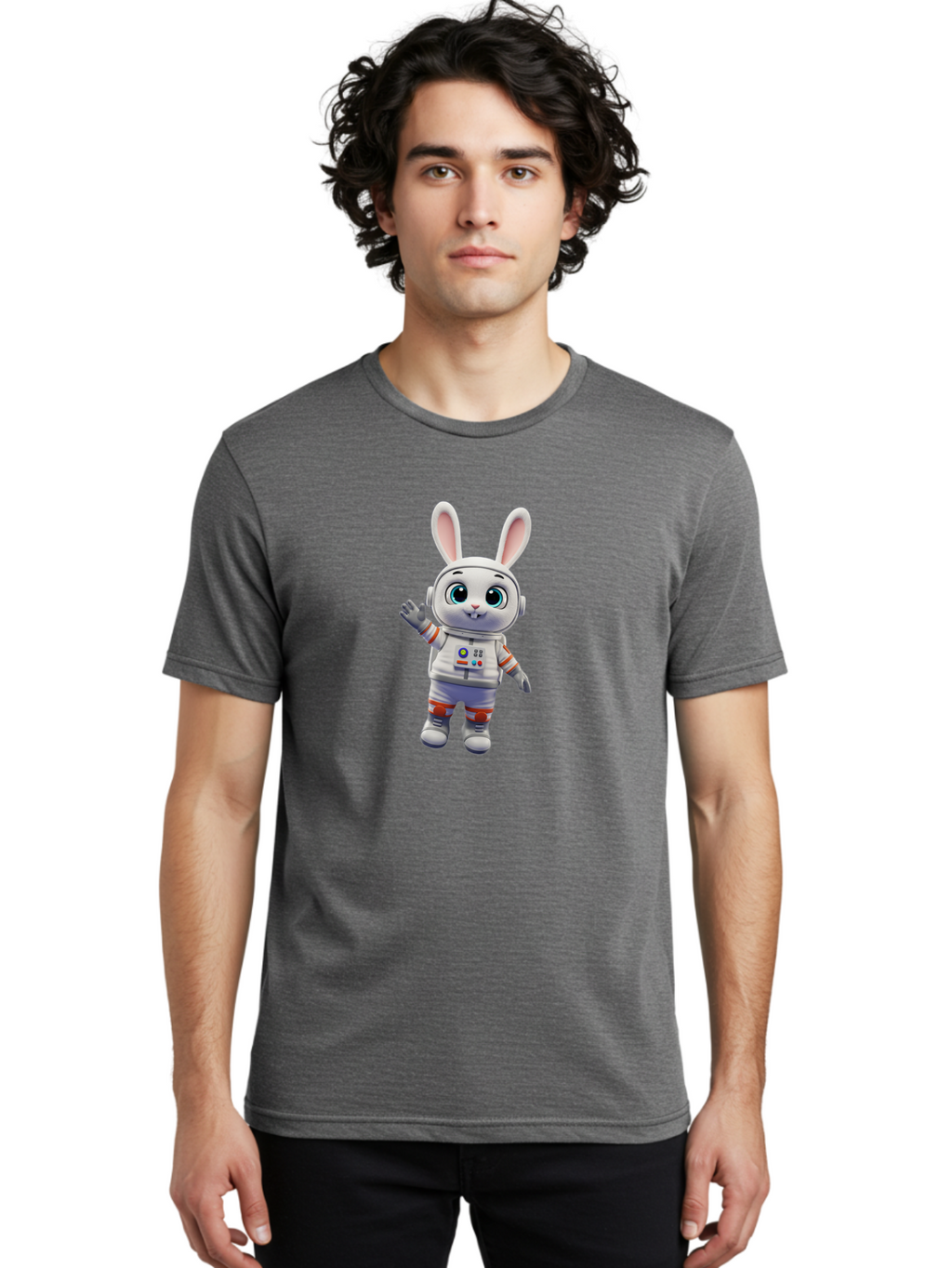 Space-Bunny-10 Men'S Graphic Tee, 100% Cotton, Comfortable Casual Summer Wear, Machine Washable, Vintage Camera, Old Camera, Antique Camera, Black Camera, Classic Photography, Photography Equipment, Nostalgic Device, Film Camera, Camera Art Bai393