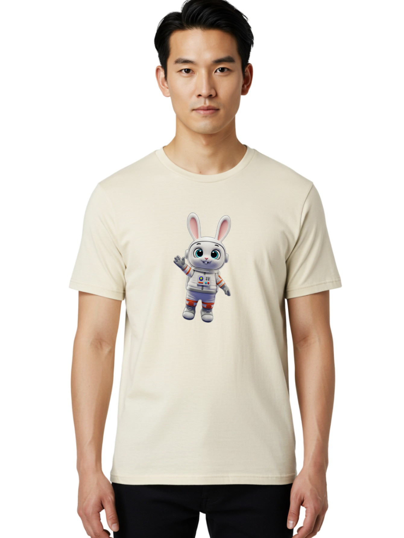 Space-Bunny-10 Men'S Graphic Tee, 100% Cotton, Comfortable Casual Summer Wear, Machine Washable, Vintage Camera, Old Camera, Antique Camera, Black Camera, Classic Photography, Photography Equipment, Nostalgic Device, Film Camera, Camera Art Bai393