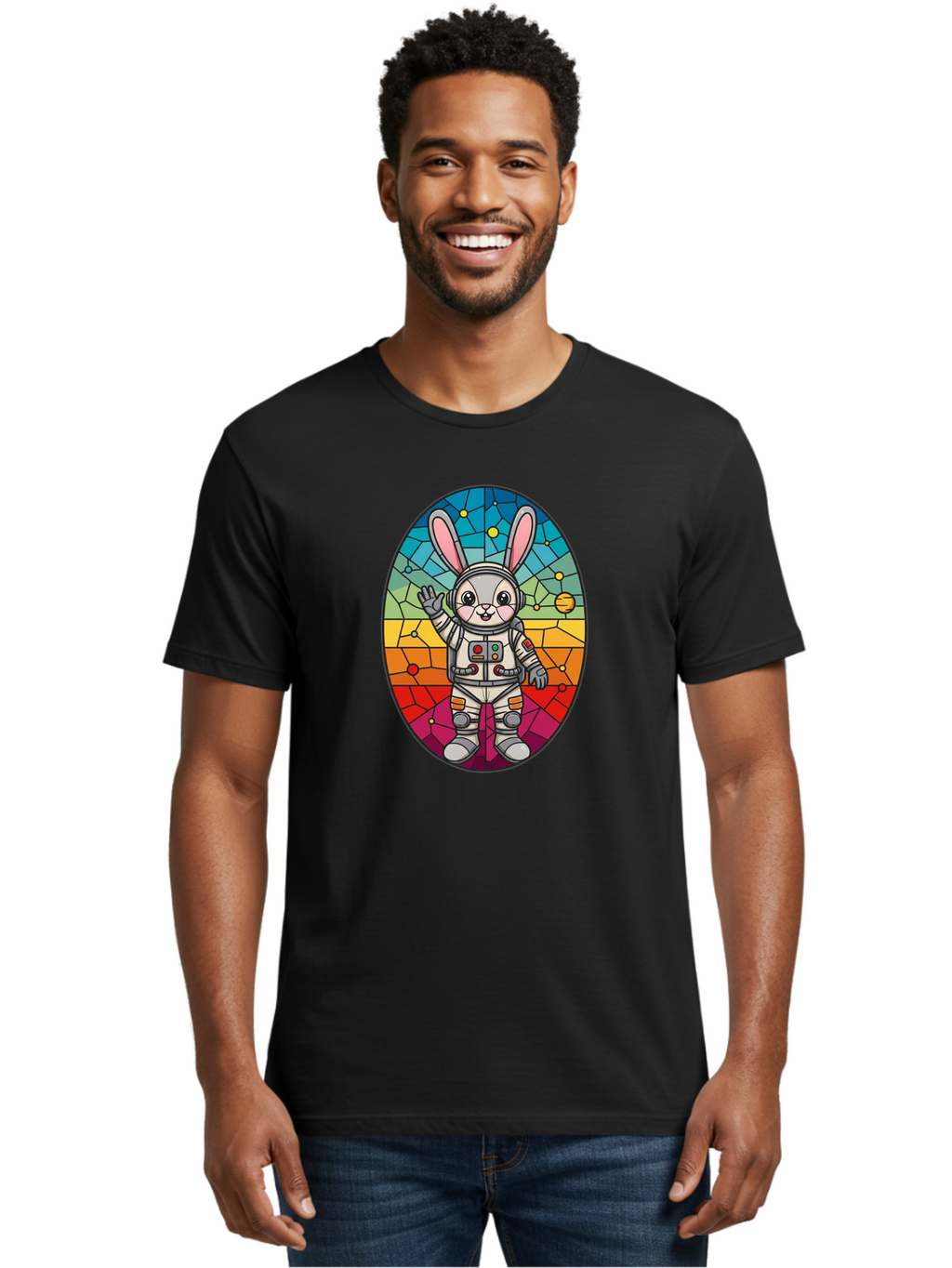 Space-Bunny-11 Men'S Graphic Tee, 100% Cotton, Comfortable Casual Summer Wear, Machine Washable, Vintage Camera, Old Camera, Antique Camera, Black Camera, Classic Photography, Photography Equipment, Nostalgic Device, Film Camera, Camera Art Bai394