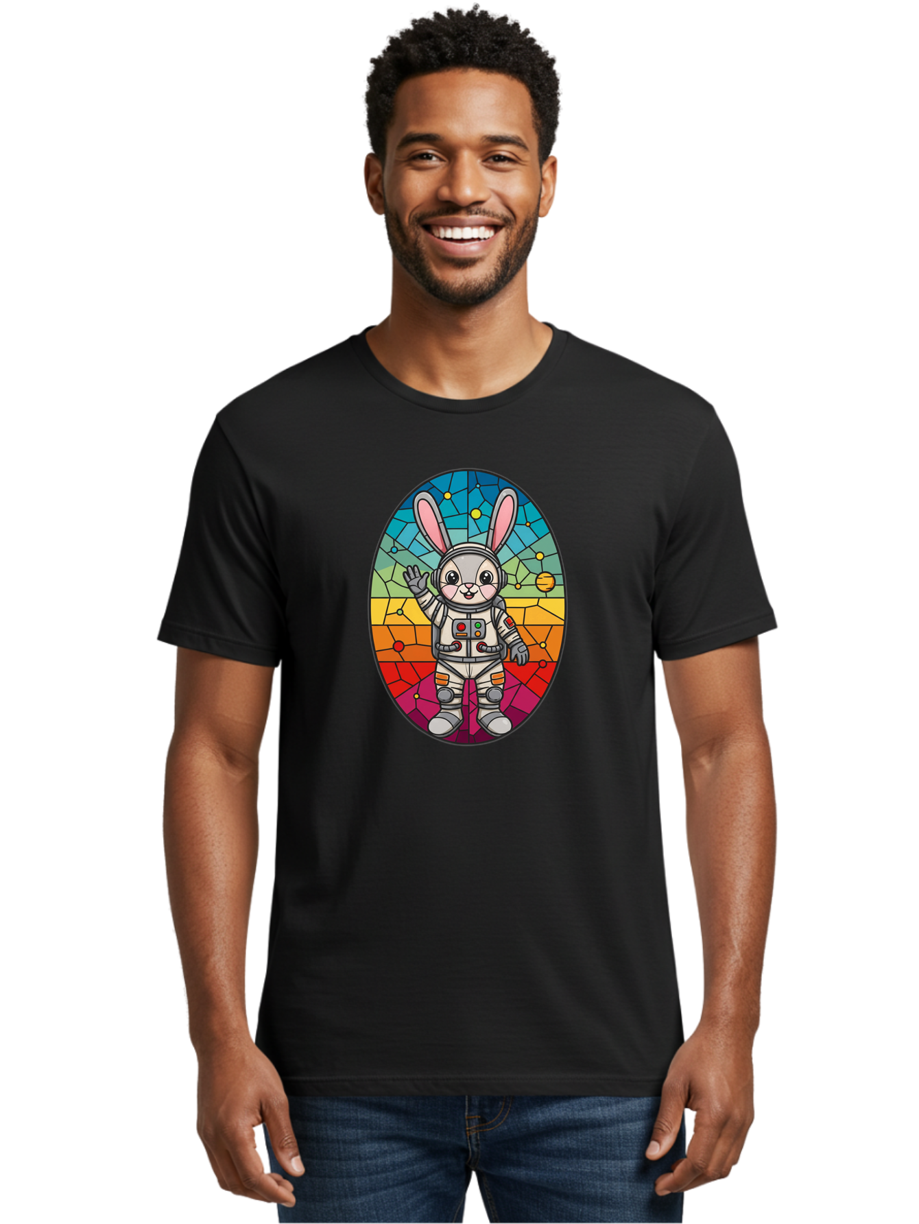 Space-Bunny-11 Men'S Graphic Tee, 100% Cotton, Comfortable Casual Summer Wear, Machine Washable, Vintage Camera, Old Camera, Antique Camera, Black Camera, Classic Photography, Photography Equipment, Nostalgic Device, Film Camera, Camera Art Bai394