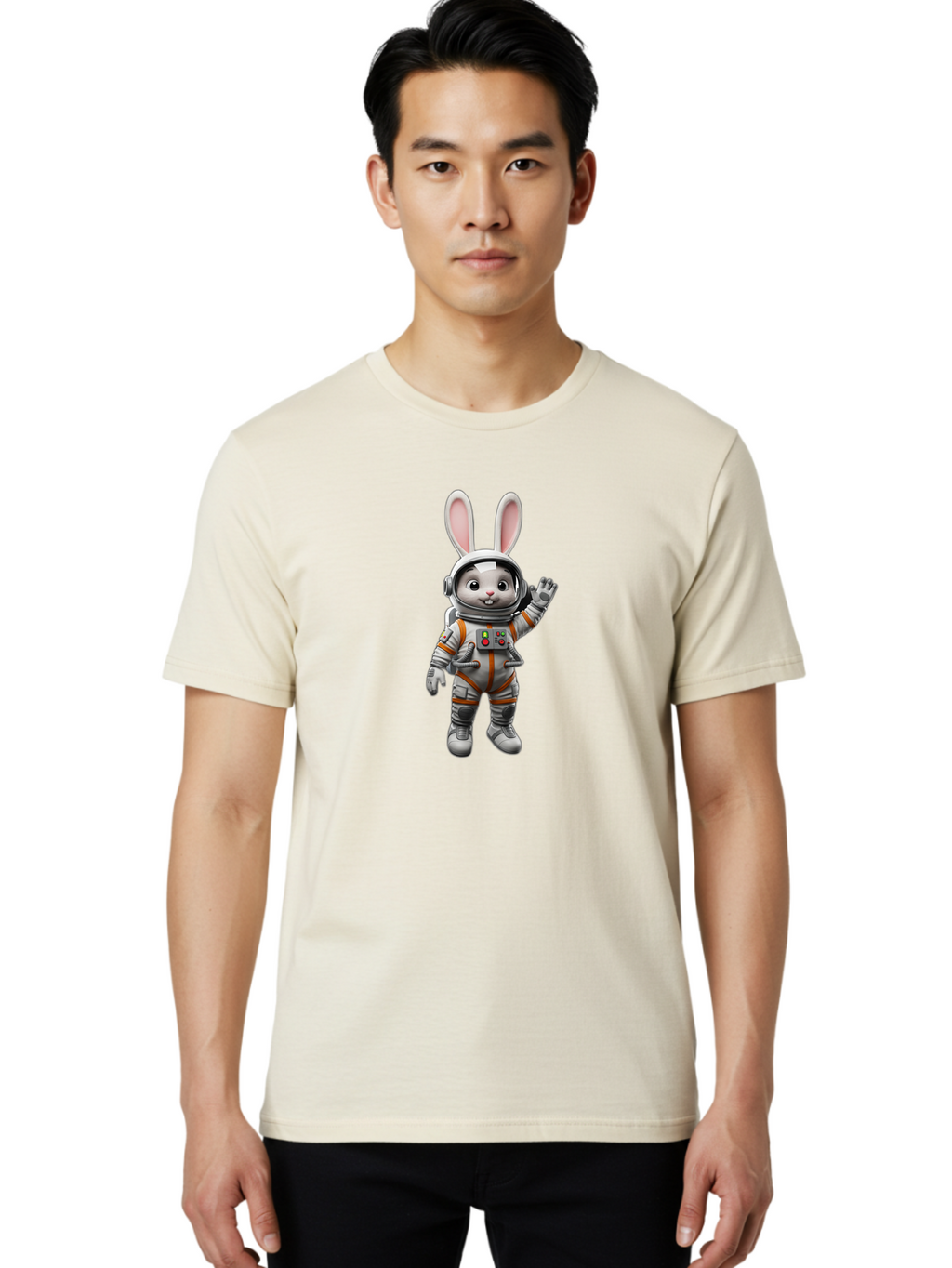 Space-Bunny-12 Men'S Graphic Tee, 100% Cotton, Comfortable Casual Summer Wear, Machine Washable, Vintage Camera, Old Camera, Antique Camera, Black Camera, Classic Photography, Photography Equipment, Nostalgic Device, Film Camera, Camera Art Bai395