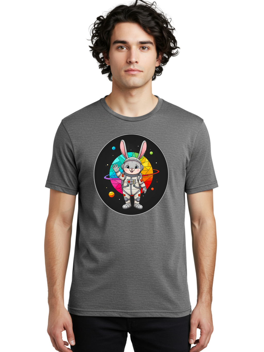 Space-Bunny-13 Men'S Graphic Tee, 100% Cotton, Comfortable Casual Summer Wear, Machine Washable, Vintage Camera, Old Camera, Antique Camera, Black Camera, Classic Photography, Photography Equipment, Nostalgic Device, Film Camera, Camera Art Bai396