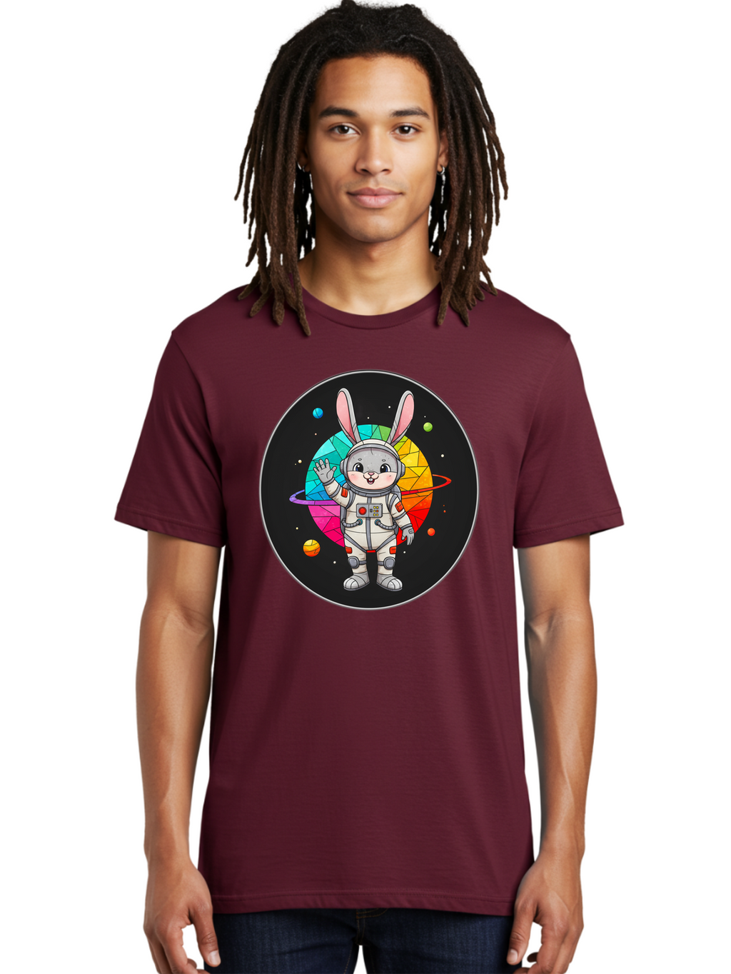 Space-Bunny-13 Men'S Graphic Tee, 100% Cotton, Comfortable Casual Summer Wear, Machine Washable, Vintage Camera, Old Camera, Antique Camera, Black Camera, Classic Photography, Photography Equipment, Nostalgic Device, Film Camera, Camera Art Bai396