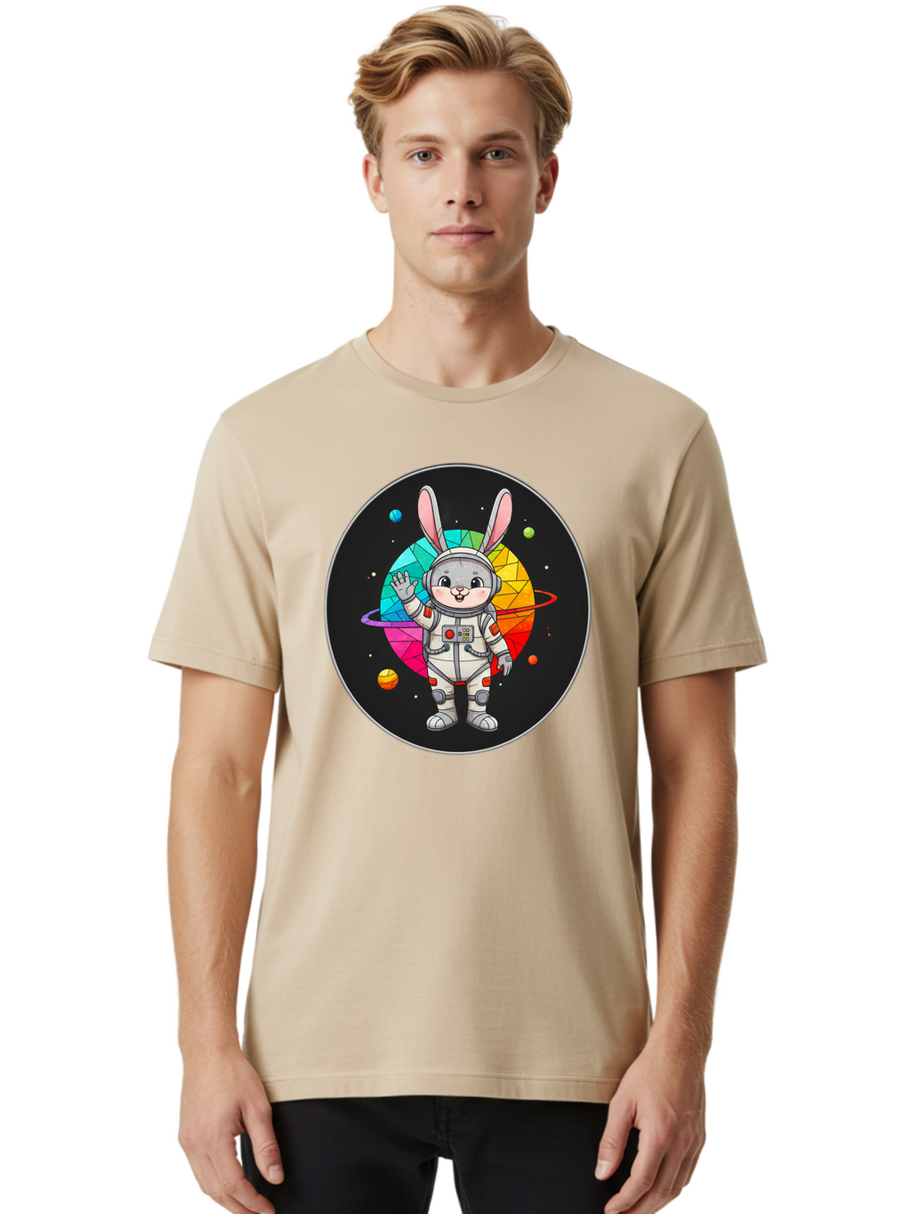 Space-Bunny-13 Men'S Graphic Tee, 100% Cotton, Comfortable Casual Summer Wear, Machine Washable, Vintage Camera, Old Camera, Antique Camera, Black Camera, Classic Photography, Photography Equipment, Nostalgic Device, Film Camera, Camera Art Bai396