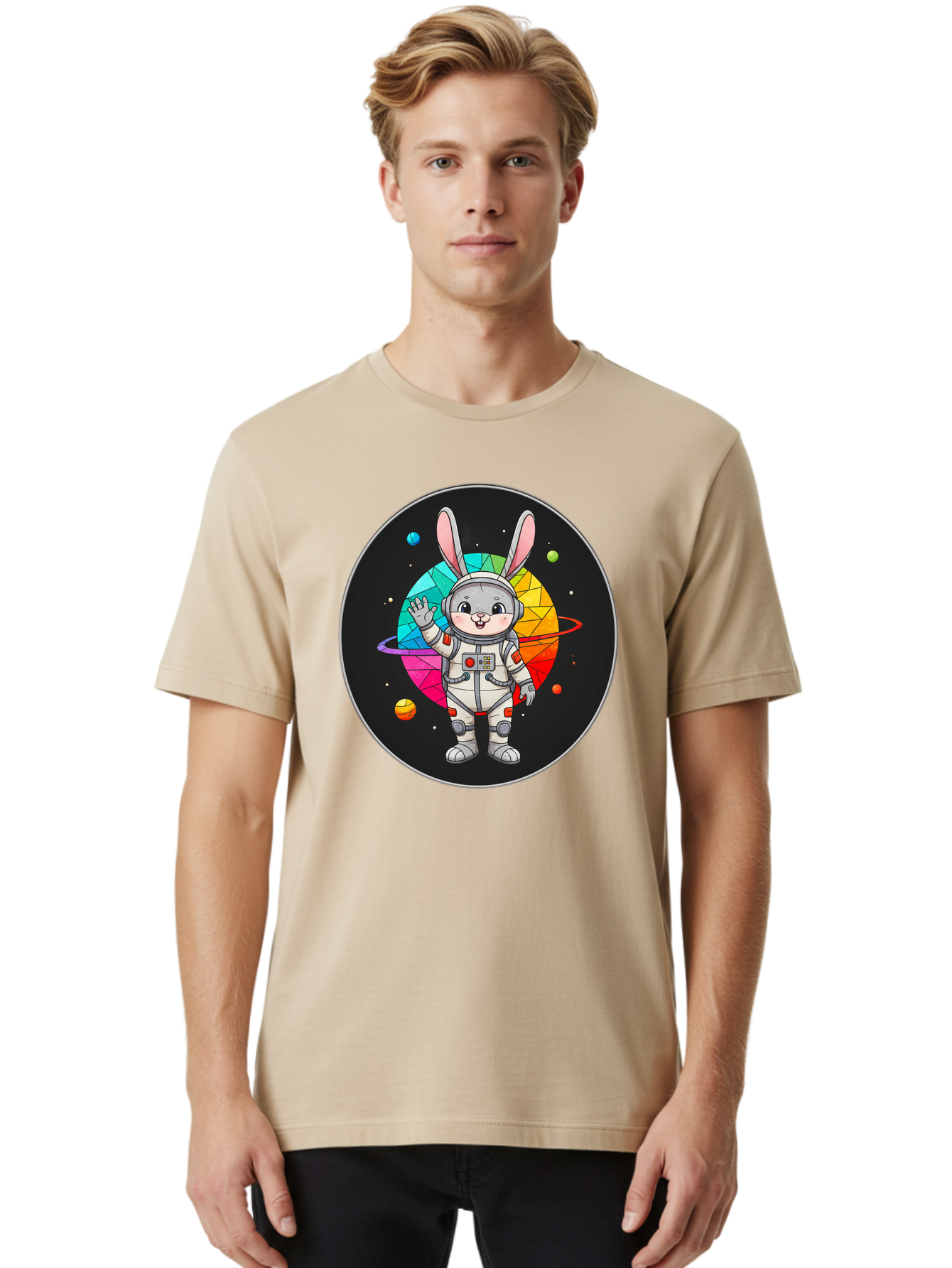 Space-Bunny-13 Men'S Graphic Tee, 100% Cotton, Comfortable Casual Summer Wear, Machine Washable, Vintage Camera, Old Camera, Antique Camera, Black Camera, Classic Photography, Photography Equipment, Nostalgic Device, Film Camera, Camera Art Bai396