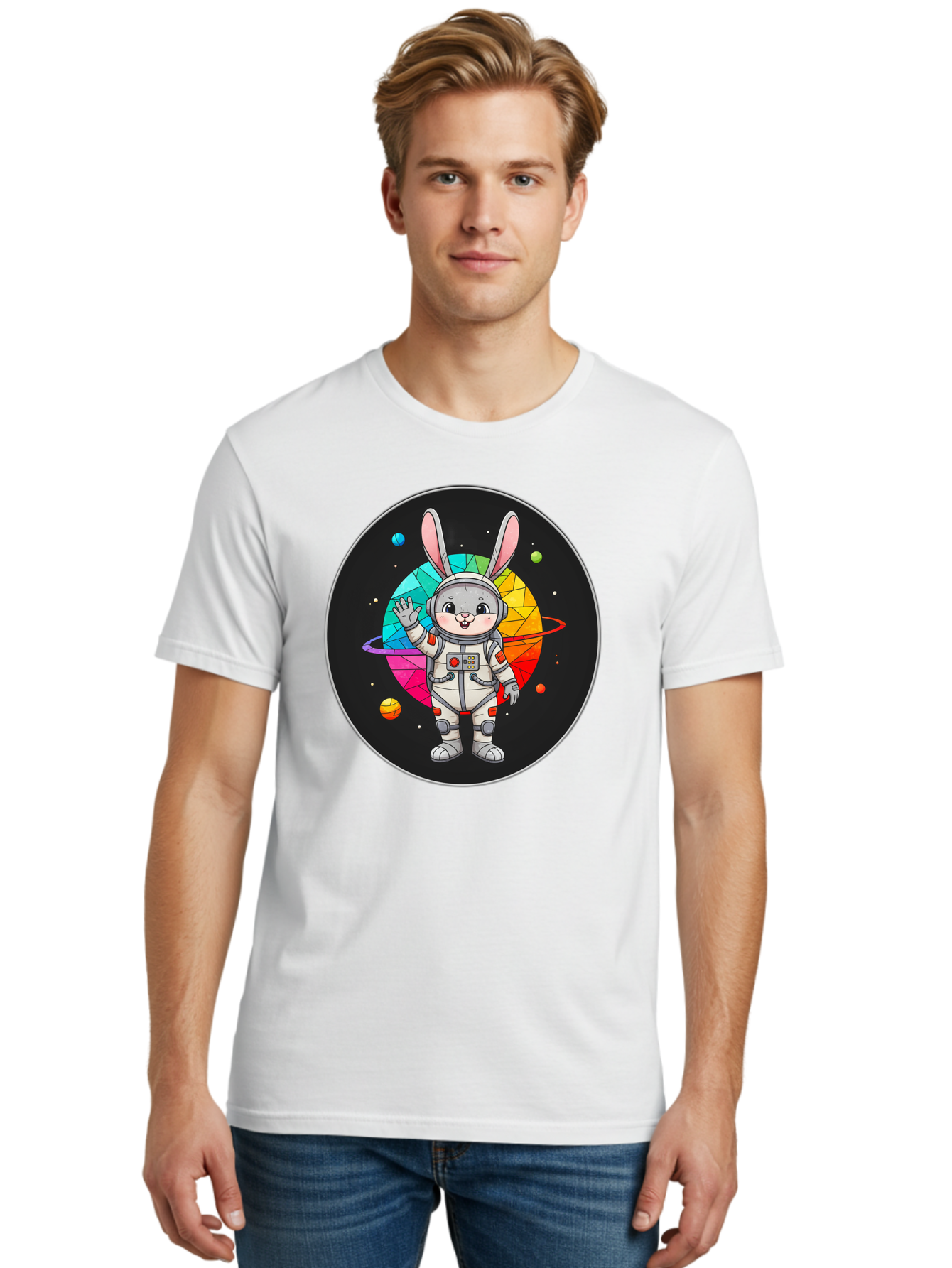 Space-Bunny-13 Men'S Graphic Tee, 100% Cotton, Comfortable Casual Summer Wear, Machine Washable, Vintage Camera, Old Camera, Antique Camera, Black Camera, Classic Photography, Photography Equipment, Nostalgic Device, Film Camera, Camera Art Bai396