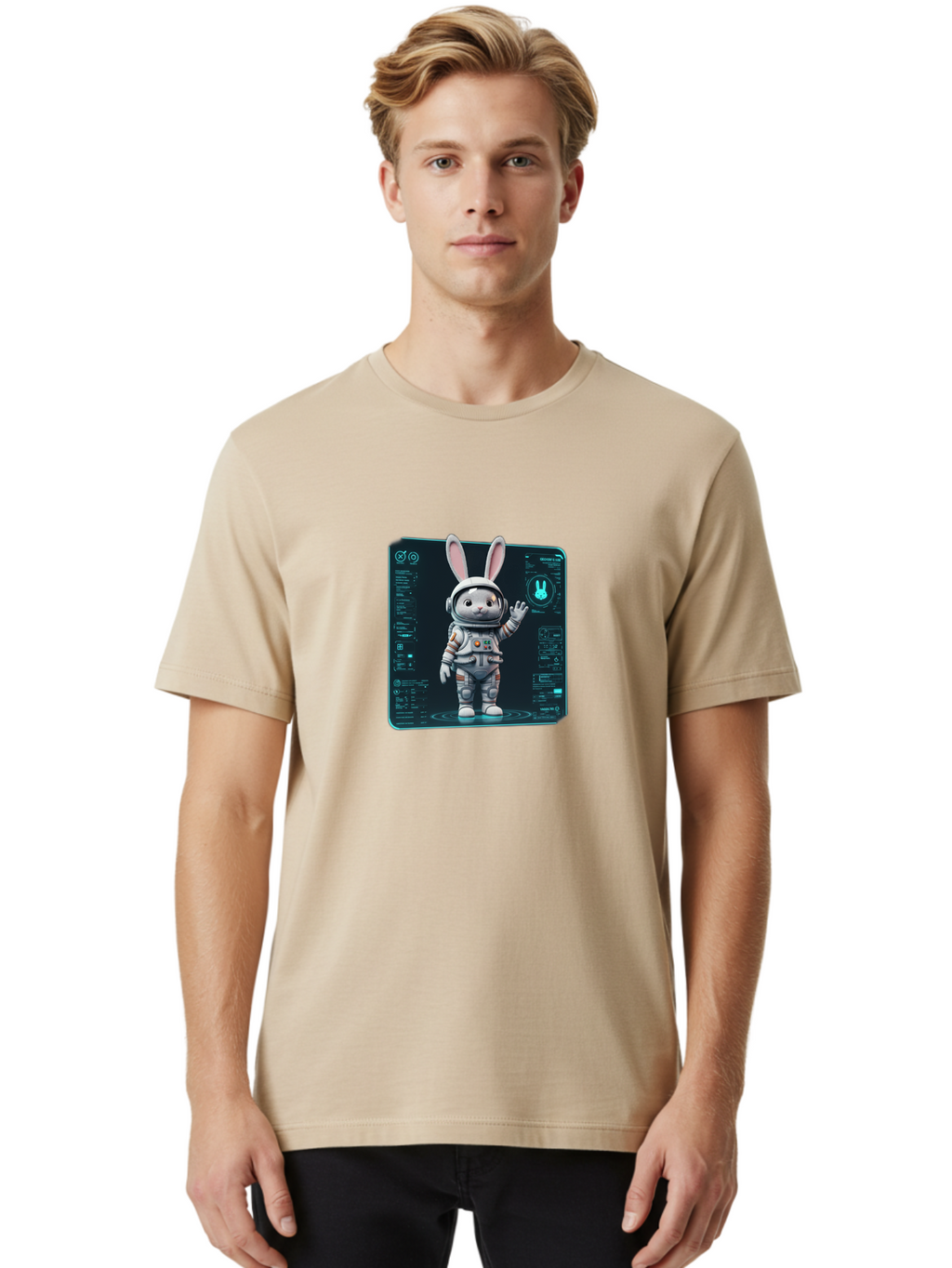 Space-Bunny-14 Men'S Graphic Tee, 100% Cotton, Comfortable Casual Summer Wear, Machine Washable, Vintage Camera, Old Camera, Antique Camera, Black Camera, Classic Photography, Photography Equipment, Nostalgic Device, Film Camera, Camera Art Bai397