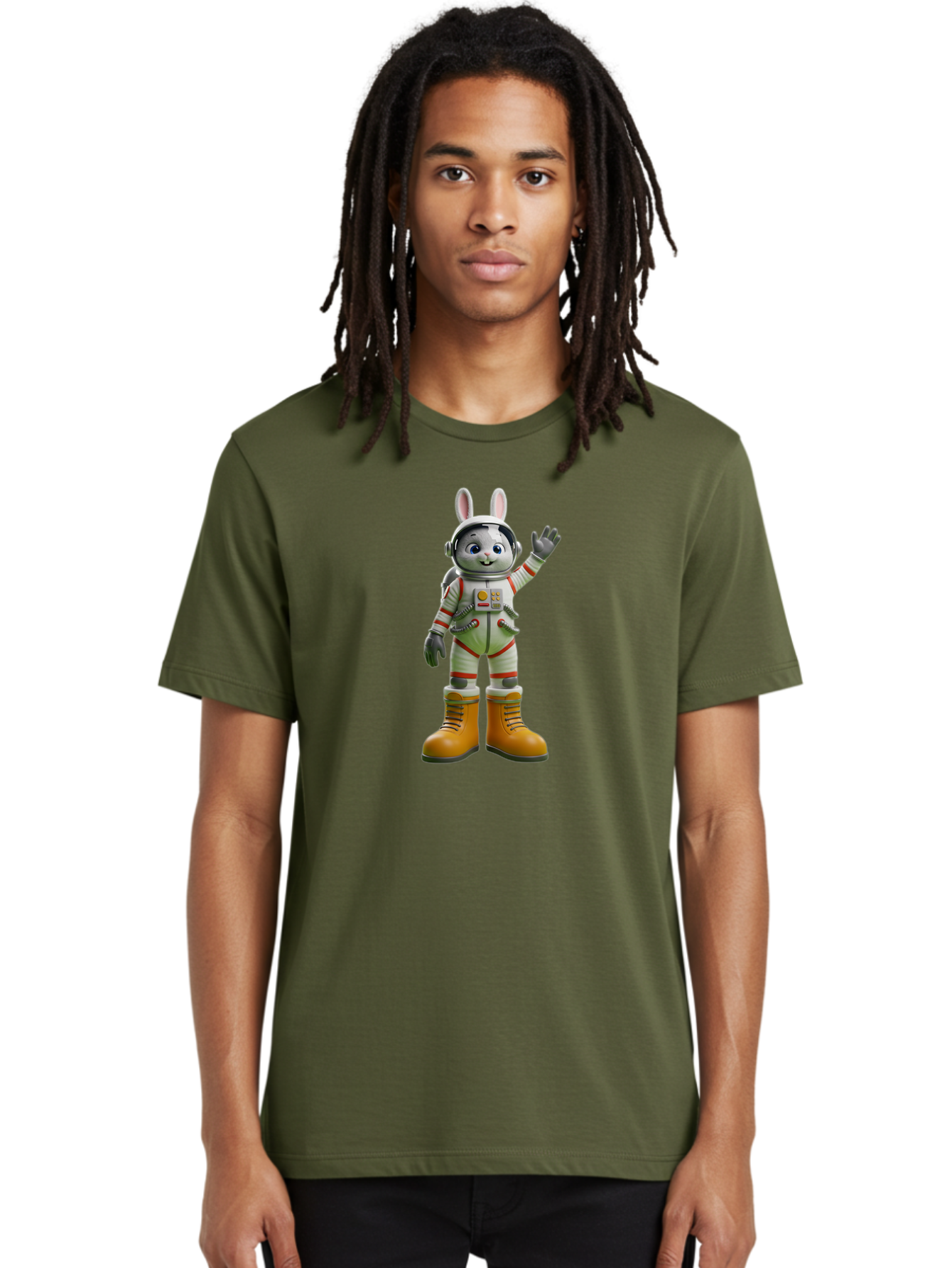 Space-Bunny-2 Men'S Graphic Tee, 100% Cotton, Comfortable Casual Summer Wear, Machine Washable, Vintage Camera, Old Camera, Antique Camera, Black Camera, Classic Photography, Photography Equipment, Nostalgic Device, Film Camera, Camera Art Bai399