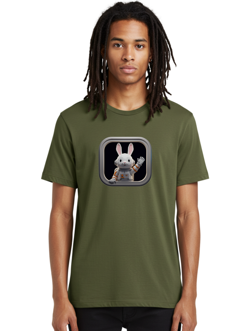 Space-Bunny-4 Men'S Graphic Tee, 100% Cotton, Comfortable Casual Summer Wear, Machine Washable, Vintage Camera, Old Camera, Antique Camera, Black Camera, Classic Photography, Photography Equipment, Nostalgic Device, Film Camera, Camera Art Bai401