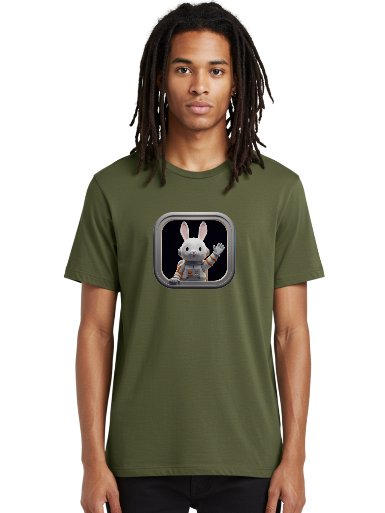 Space-Bunny-4 Men'S Graphic Tee, 100% Cotton, Comfortable Casual Summer Wear, Machine Washable, Vintage Camera, Old Camera, Antique Camera, Black Camera, Classic Photography, Photography Equipment, Nostalgic Device, Film Camera, Camera Art Bai401