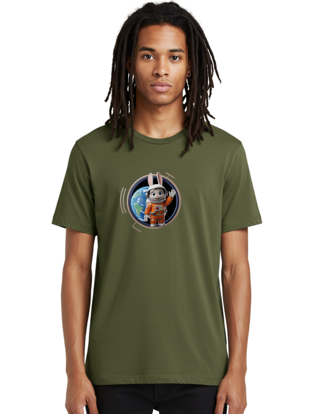 Space-Bunny-6 Men'S Graphic Tee, 100% Cotton, Comfortable Casual Summer Wear, Machine Washable, Vintage Camera, Old Camera, Antique Camera, Black Camera, Classic Photography, Photography Equipment, Nostalgic Device, Film Camera, Camera Art Bai403