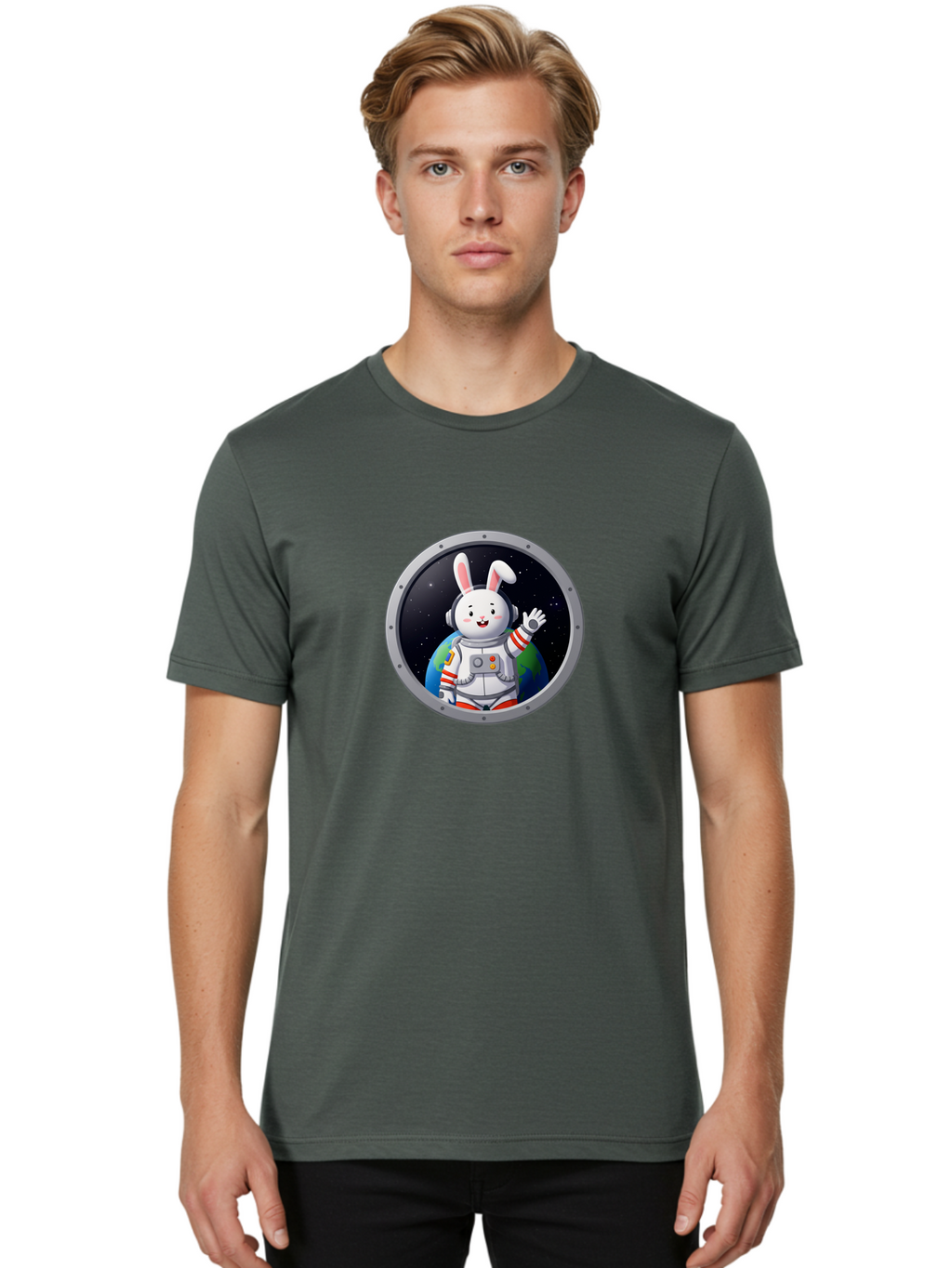 Space-Bunny-7 Men'S Graphic Tee, 100% Cotton, Comfortable Casual Summer Wear, Machine Washable, Vintage Camera, Old Camera, Antique Camera, Black Camera, Classic Photography, Photography Equipment, Nostalgic Device, Film Camera, Camera Art Bai404