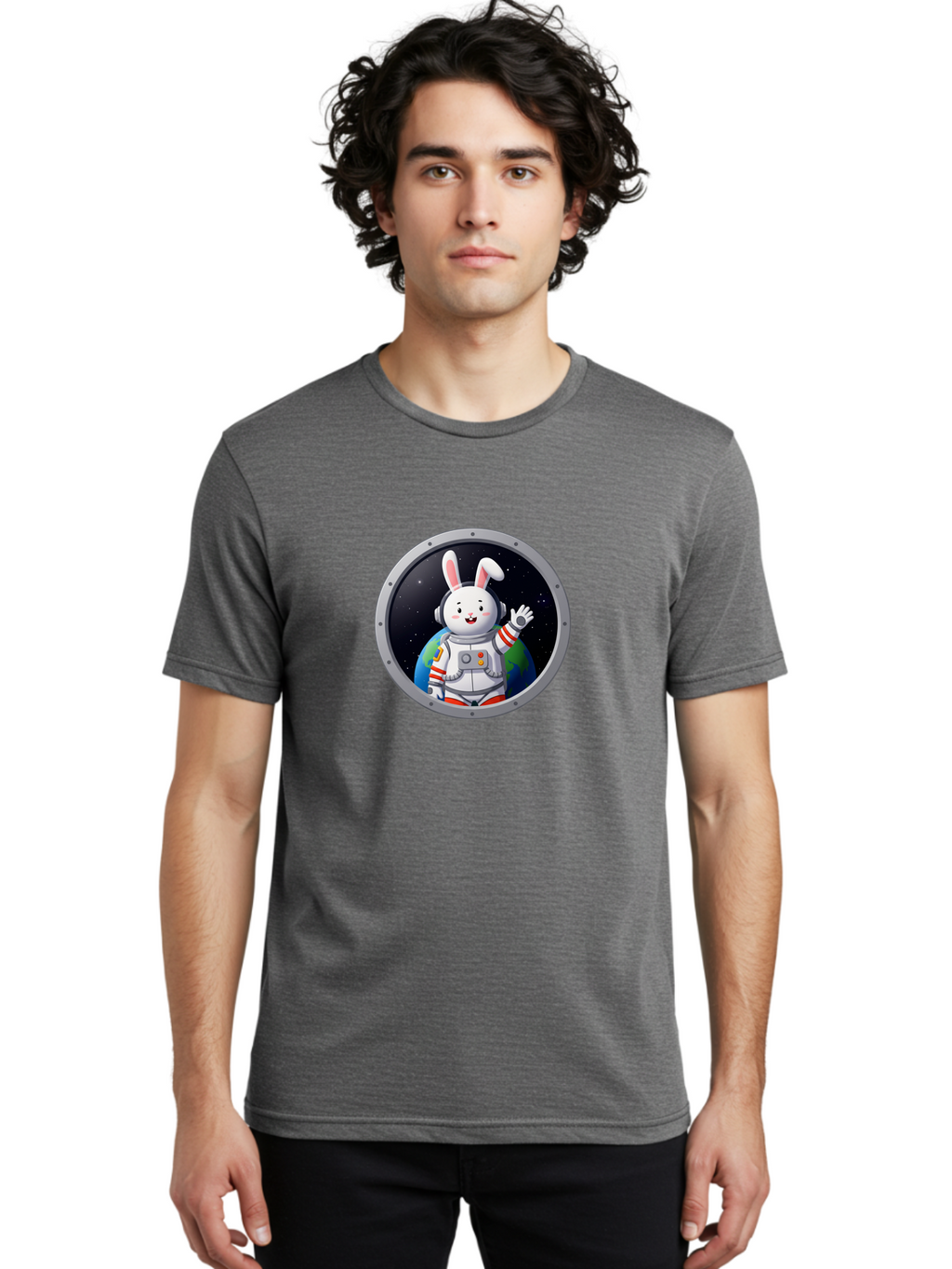 Space-Bunny-7 Men'S Graphic Tee, 100% Cotton, Comfortable Casual Summer Wear, Machine Washable, Vintage Camera, Old Camera, Antique Camera, Black Camera, Classic Photography, Photography Equipment, Nostalgic Device, Film Camera, Camera Art Bai404